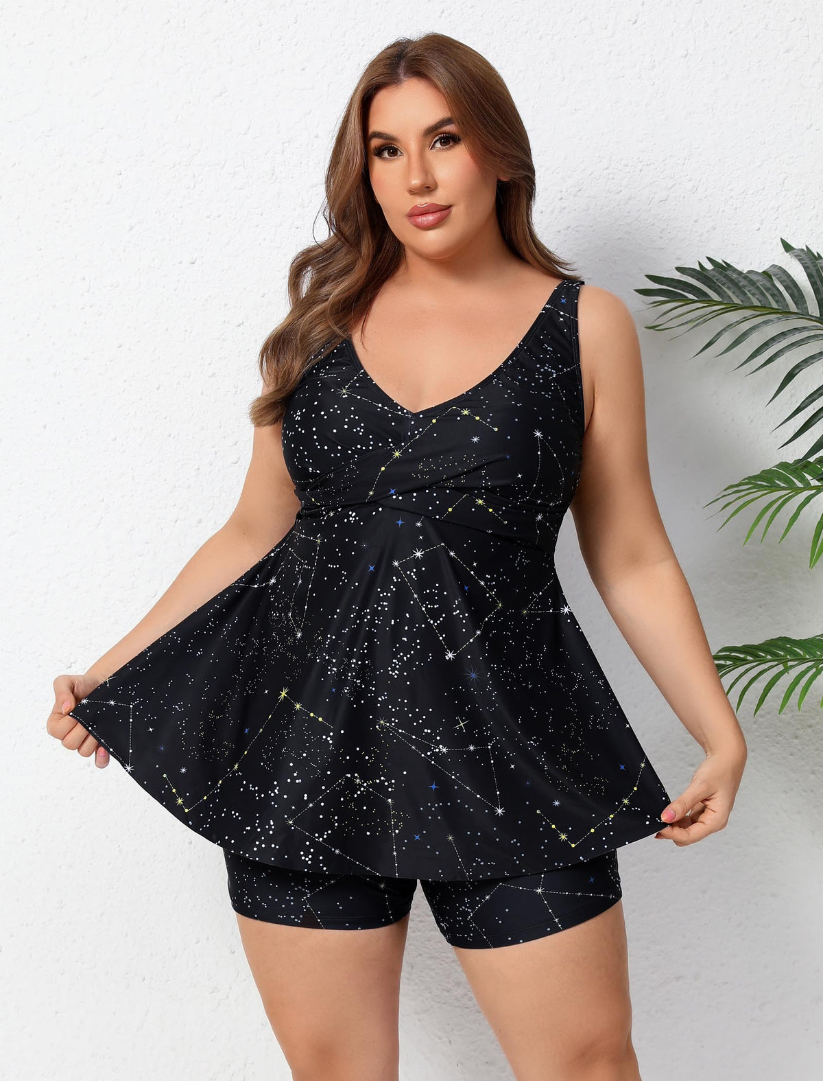 Ocean Ready Plus Size Two Piece Tankini Sets Loose Fit