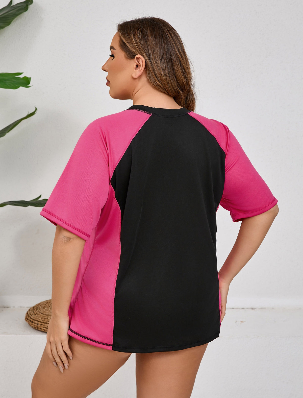 Golden Surf Light Weight Plus Size Rash Guard Shirts with Built in Bra