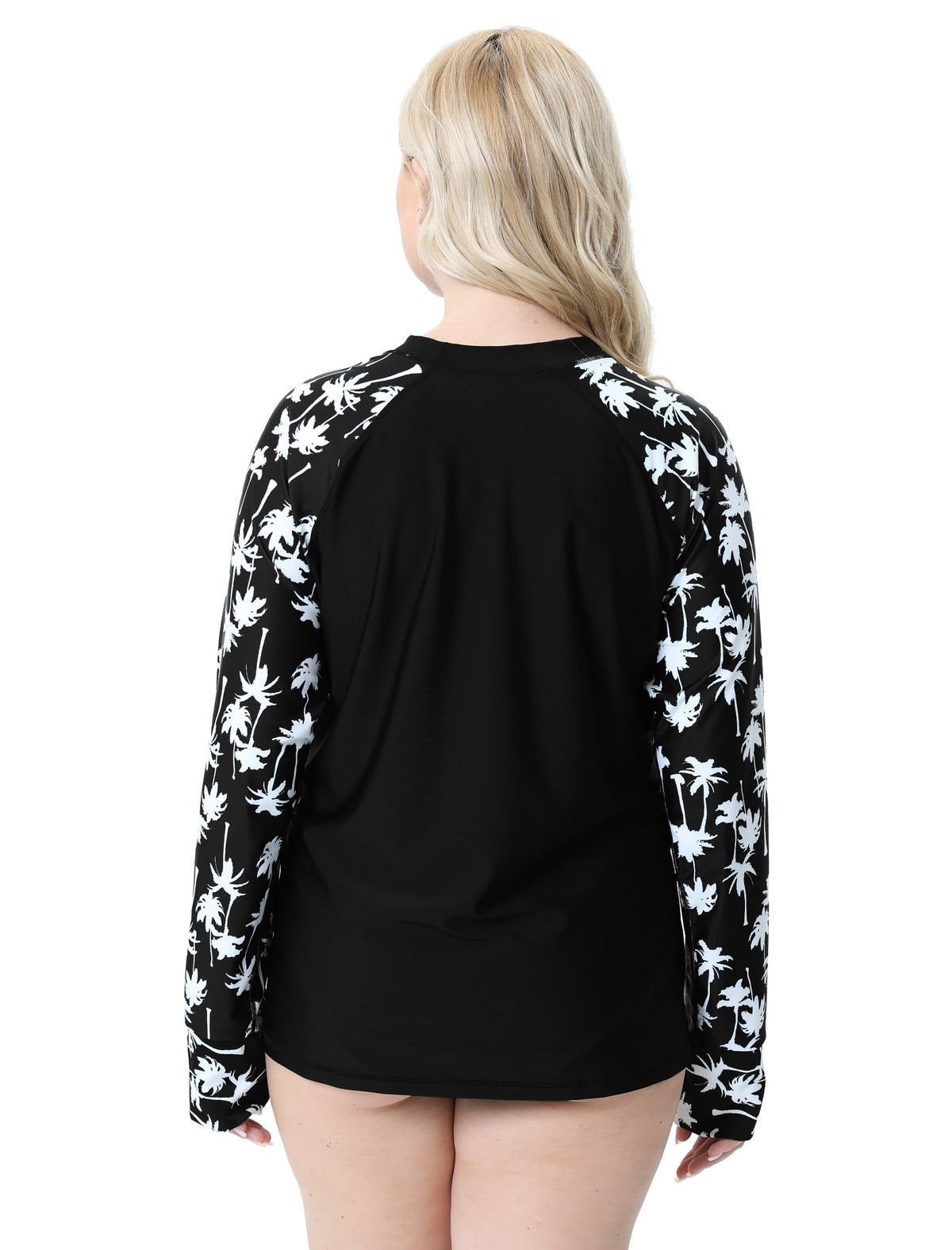 Sea Spark Plus Size Long Sleeve Rash Guard Shirts with Thumb Holes