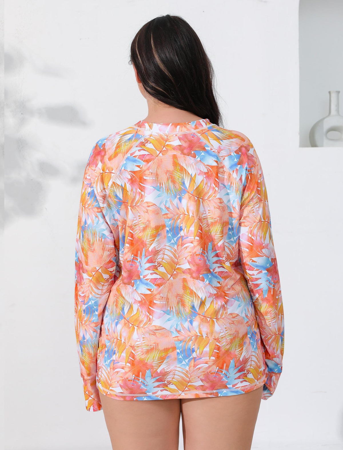 Sea Spark Plus Size Long Sleeve Rash Guard Shirts with Thumb Holes