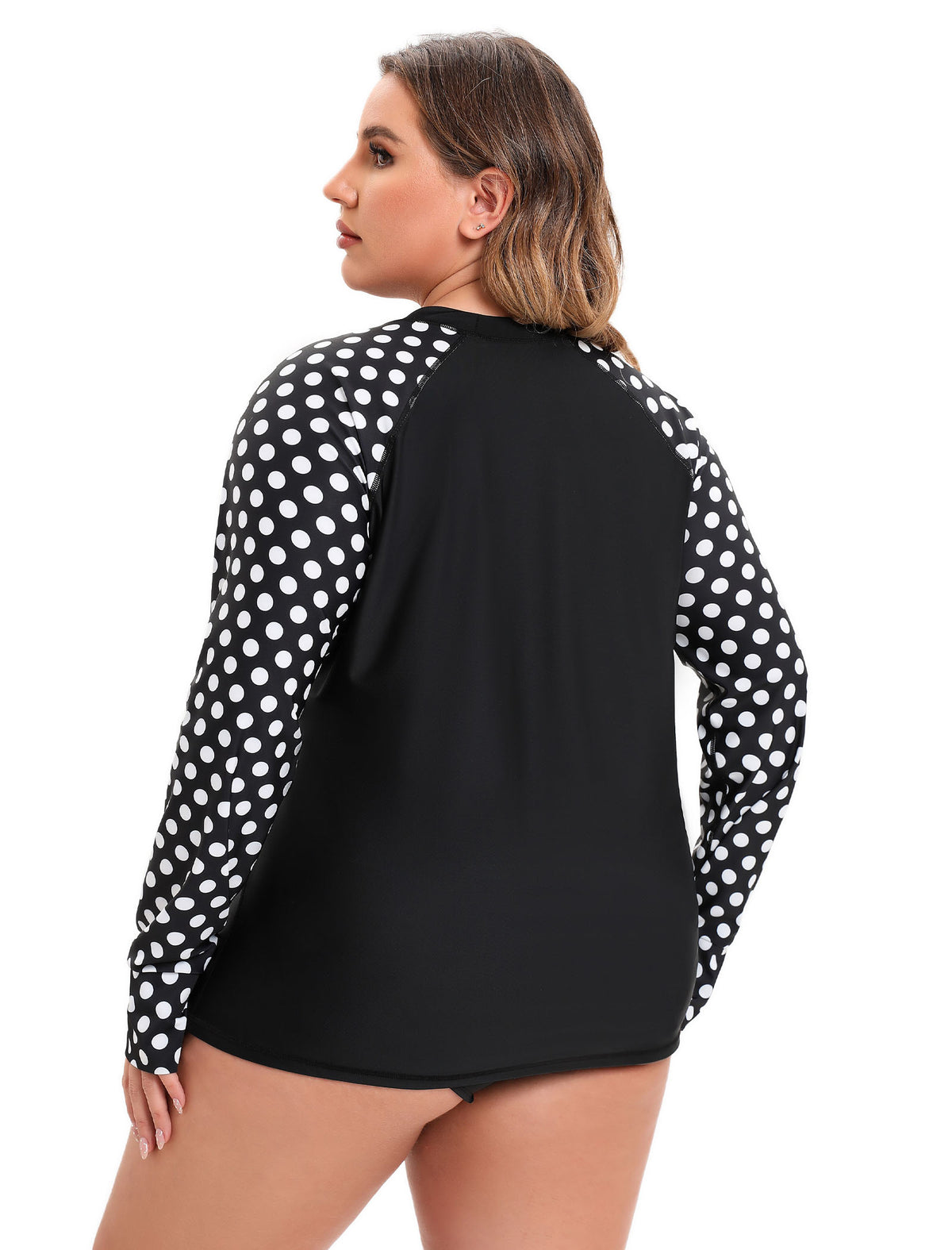 Sea Spark Plus Size Long Sleeve Rash Guard Shirts with Thumb Holes