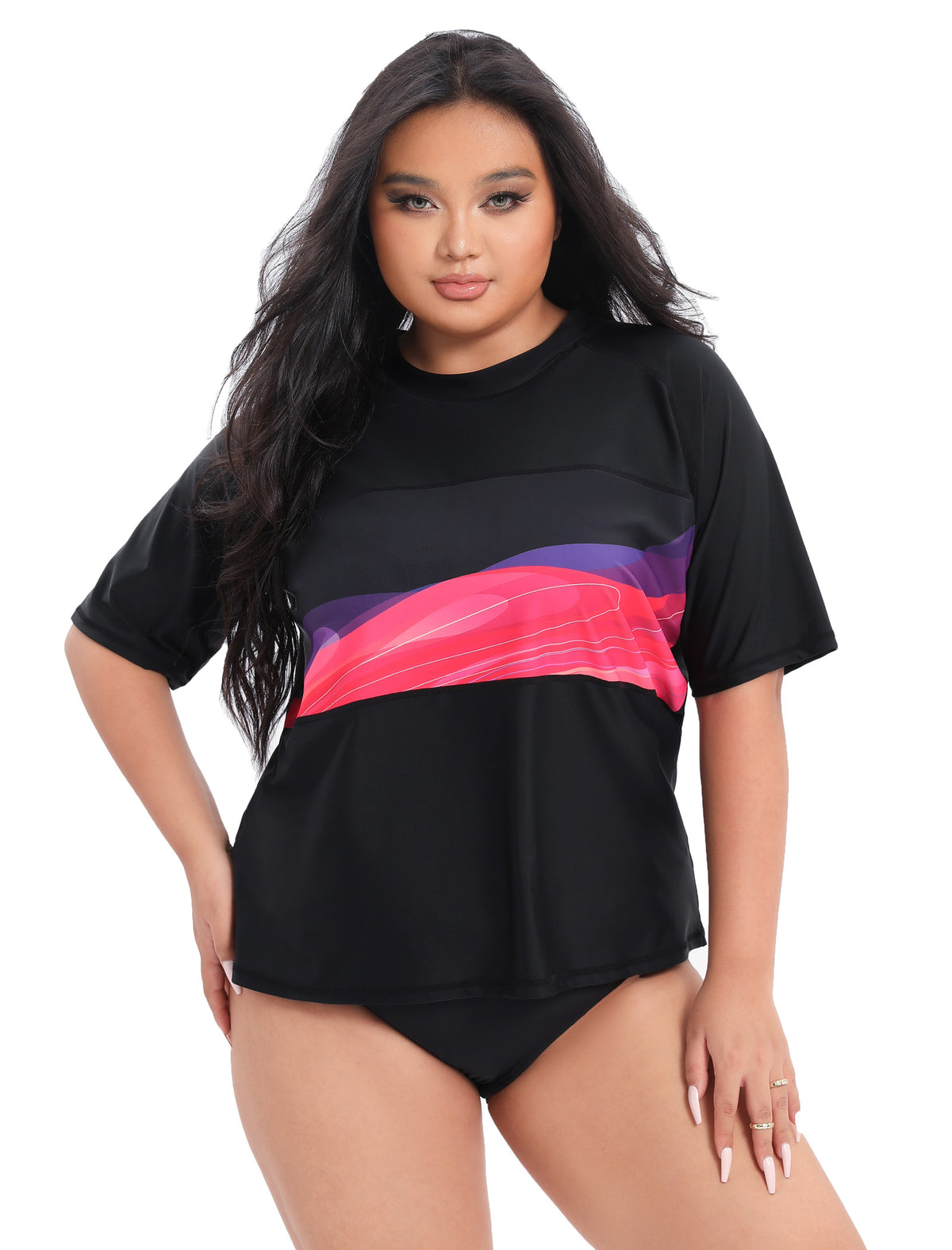 Summer Haze Rash Guard Shirt Plus Size