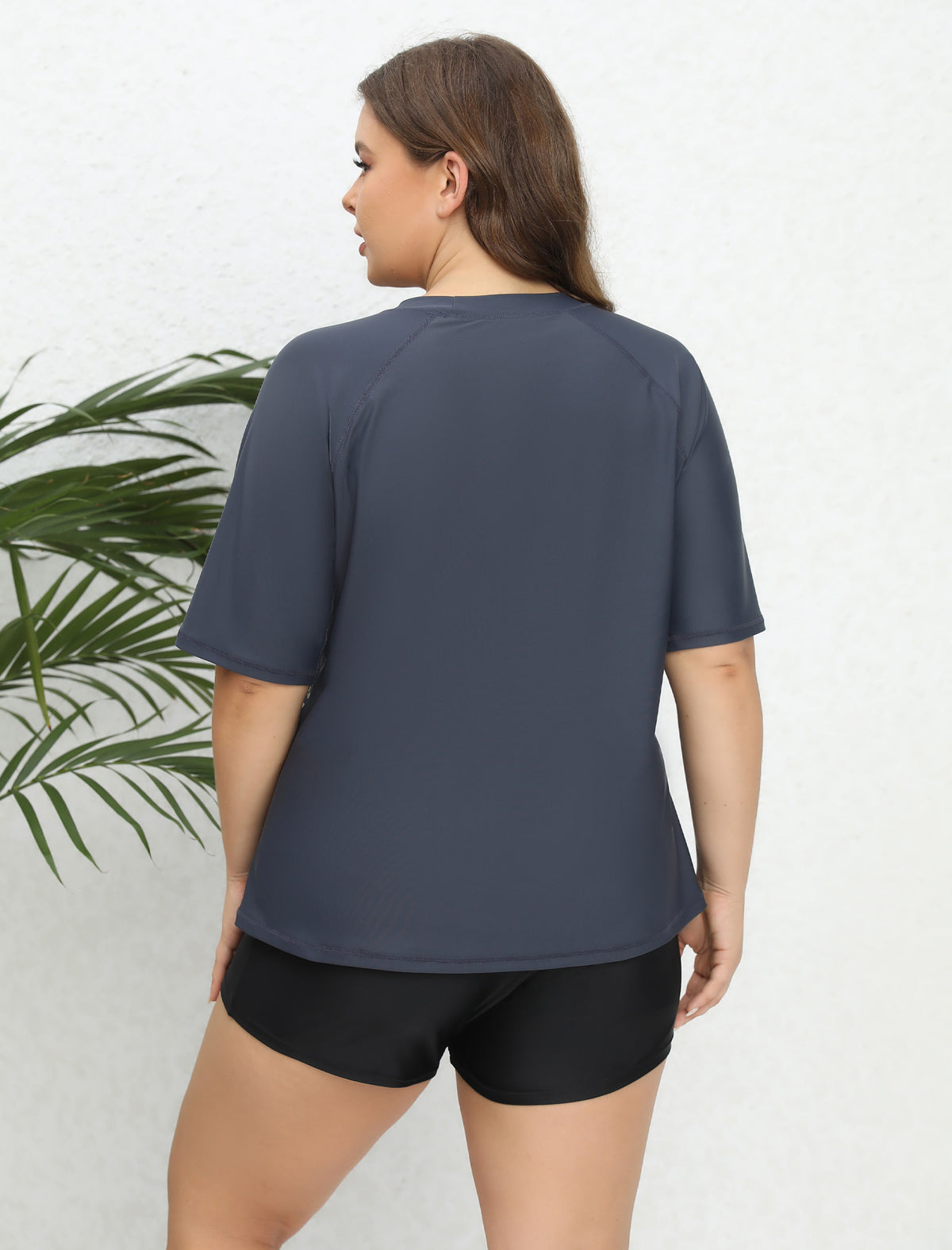 Comfort Meets Curve Plus Size Two Piece Rash Guard Sets Loose Fit