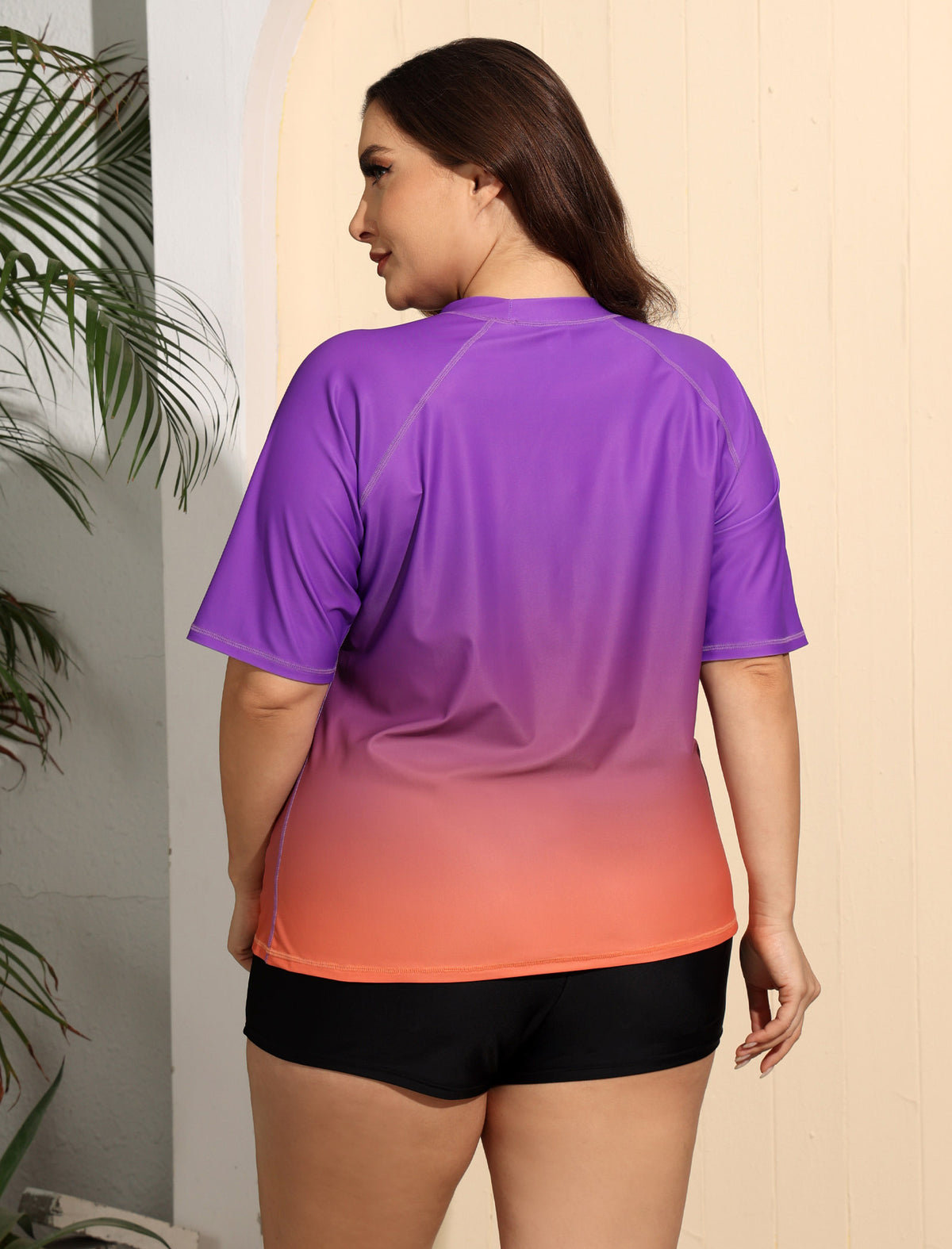 Comfort Meets Curve Plus Size Two Piece Rash Guard Sets Loose Fit