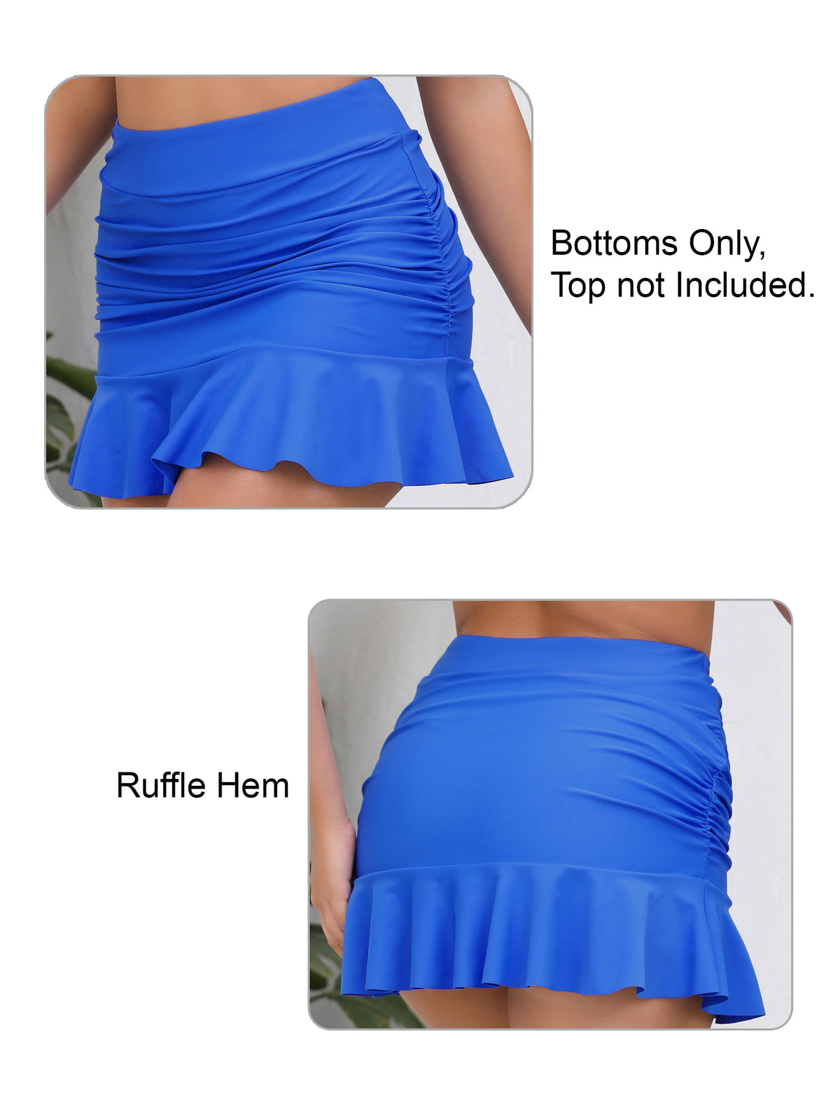 Dawn Coast High Waisted Ruffle Swim Skirts Built in Shorts