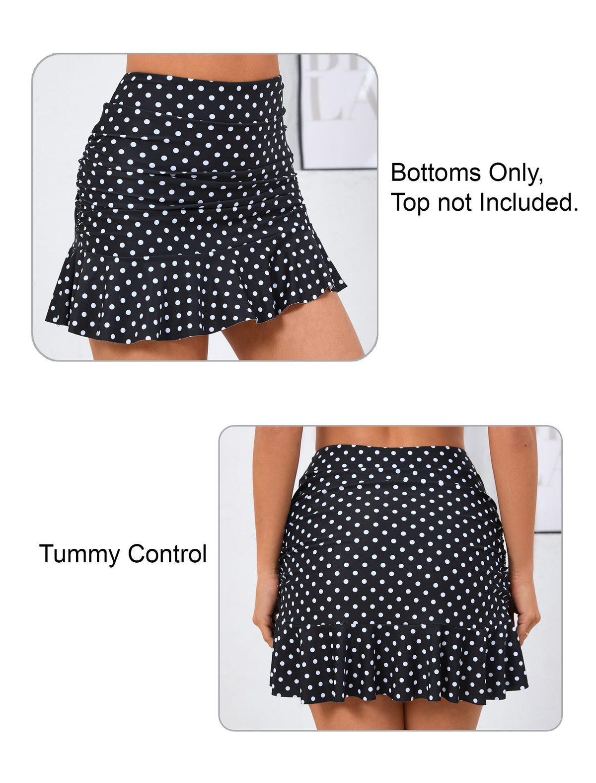 Dawn Coast High Waisted Ruffle Swim Skirts Built in Shorts