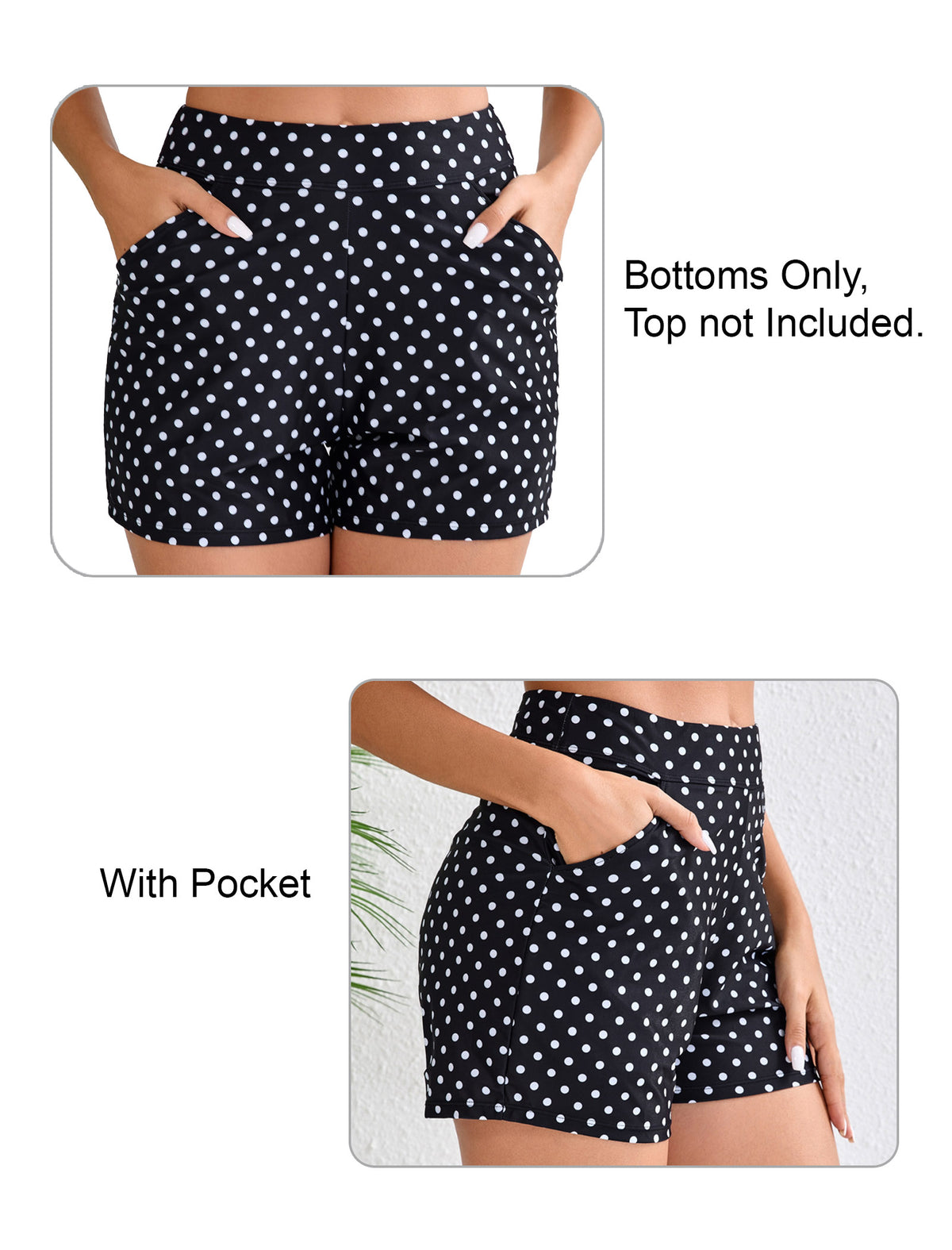 Salt Mist High Waisted Swim Board Shorts with Pockets and Liner