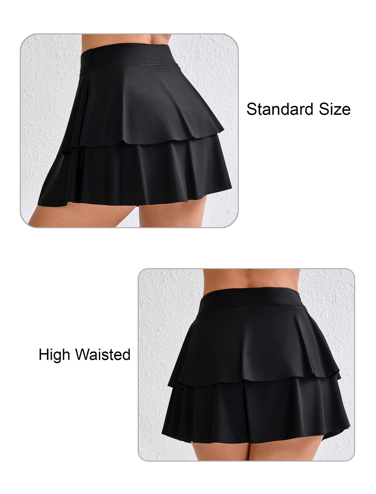 Coral Breeze High Waisted Swin Skirts Built in Shorts