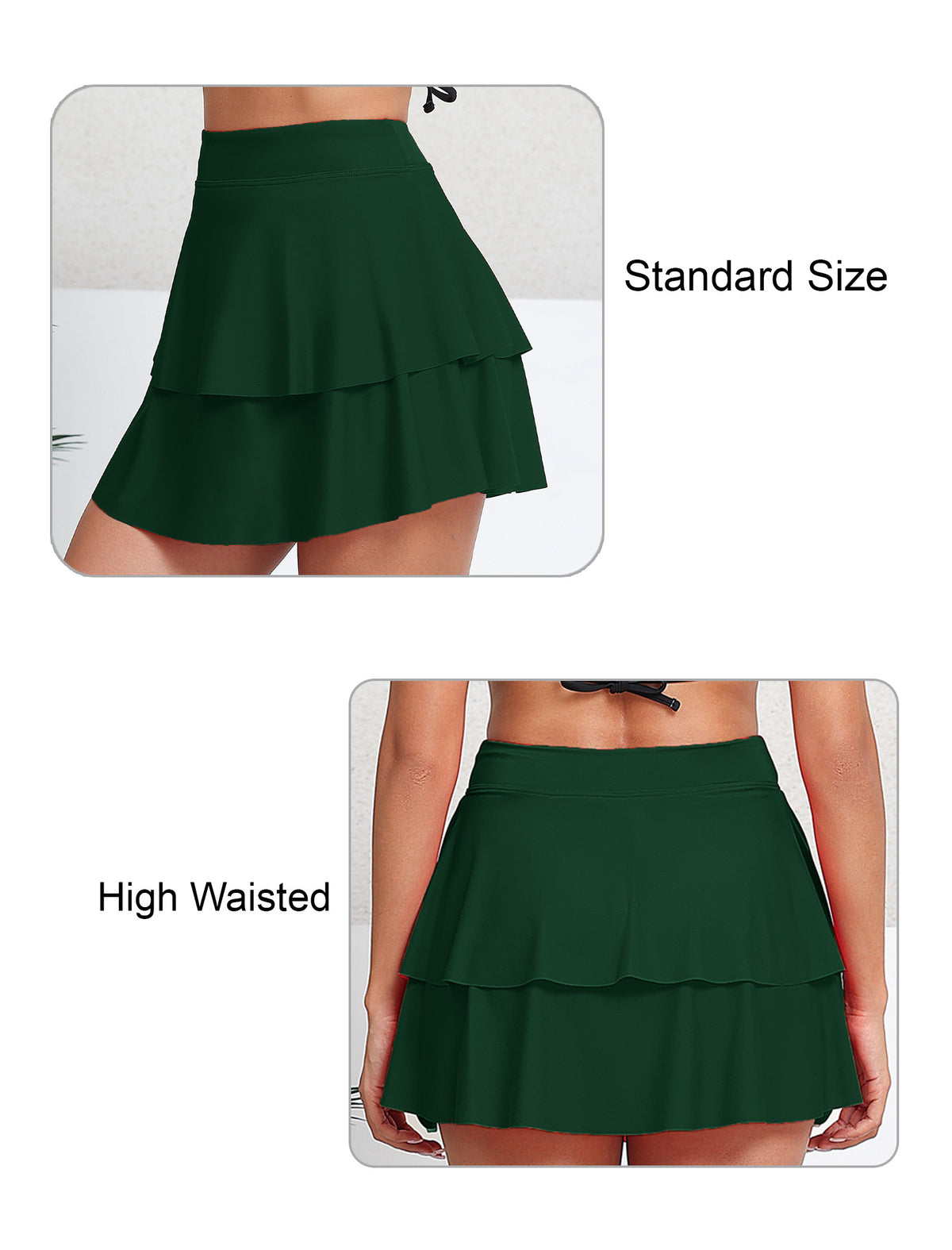 Coral Breeze High Waisted Swin Skirts Built in Shorts