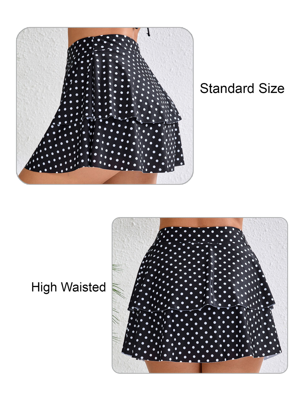 Coral Breeze High Waisted Swin Skirts Built in Shorts