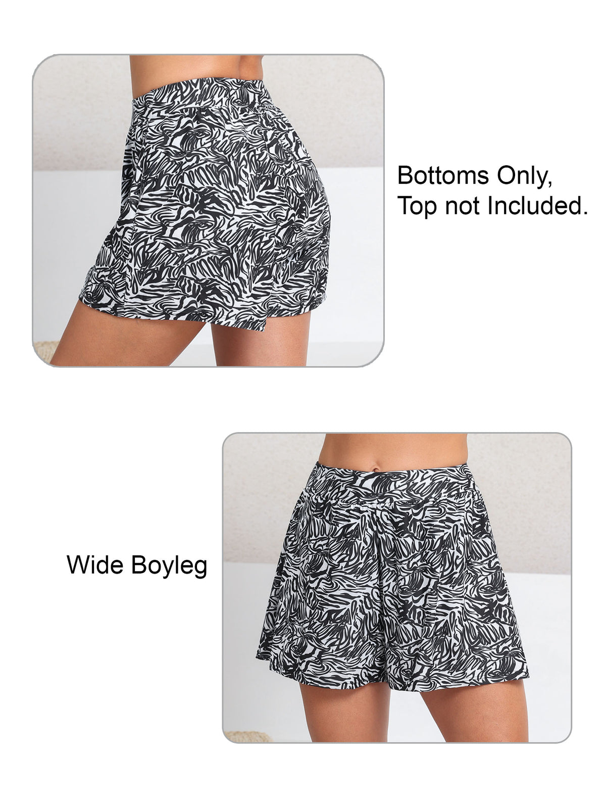 Horizon Hush Loose Fit High Waisted Swim Board Shorts with Liner