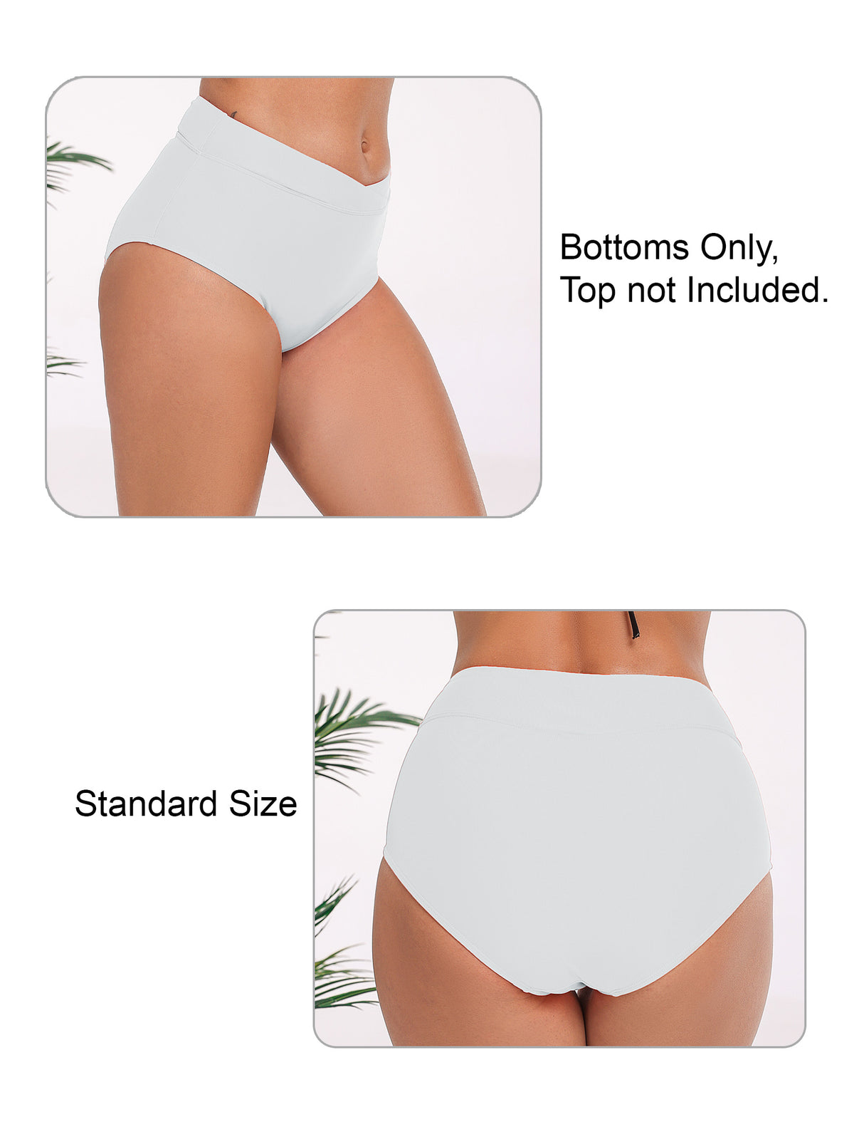 Pure Ocean Cross High Waisted Bikini Swim Bottoms