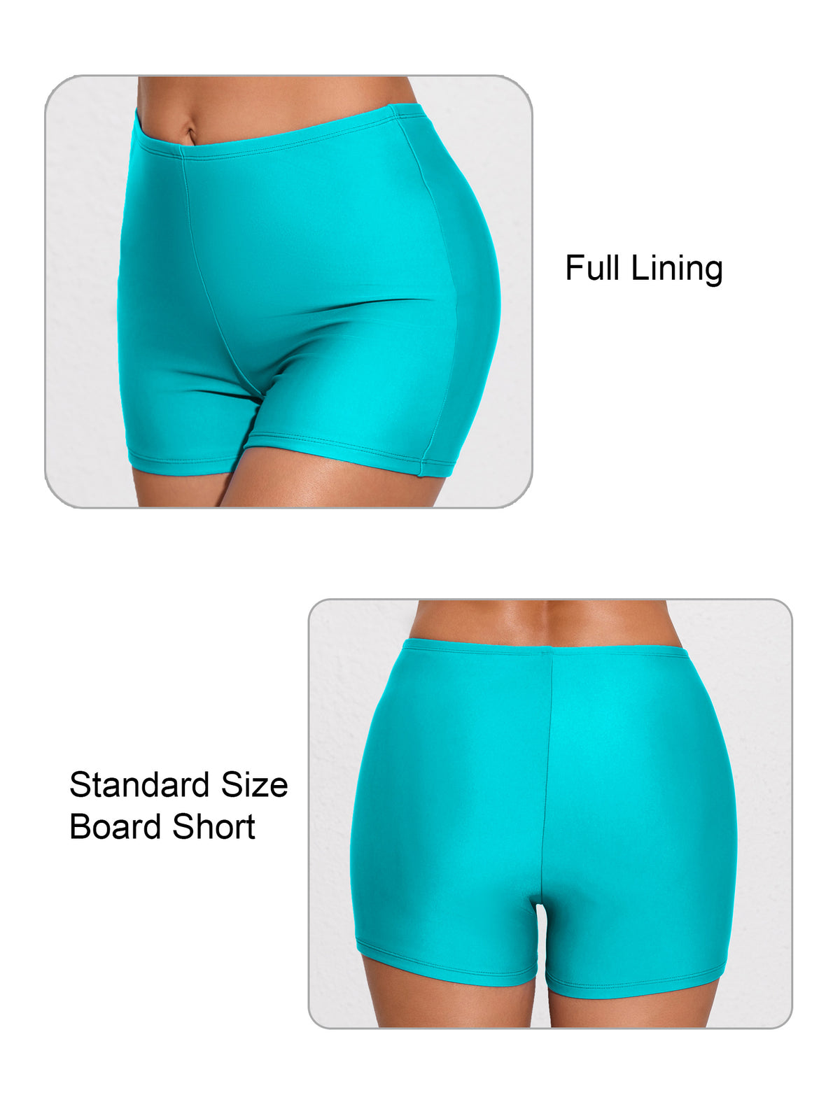 Summer Mist High Waisted Swim Board Shorts