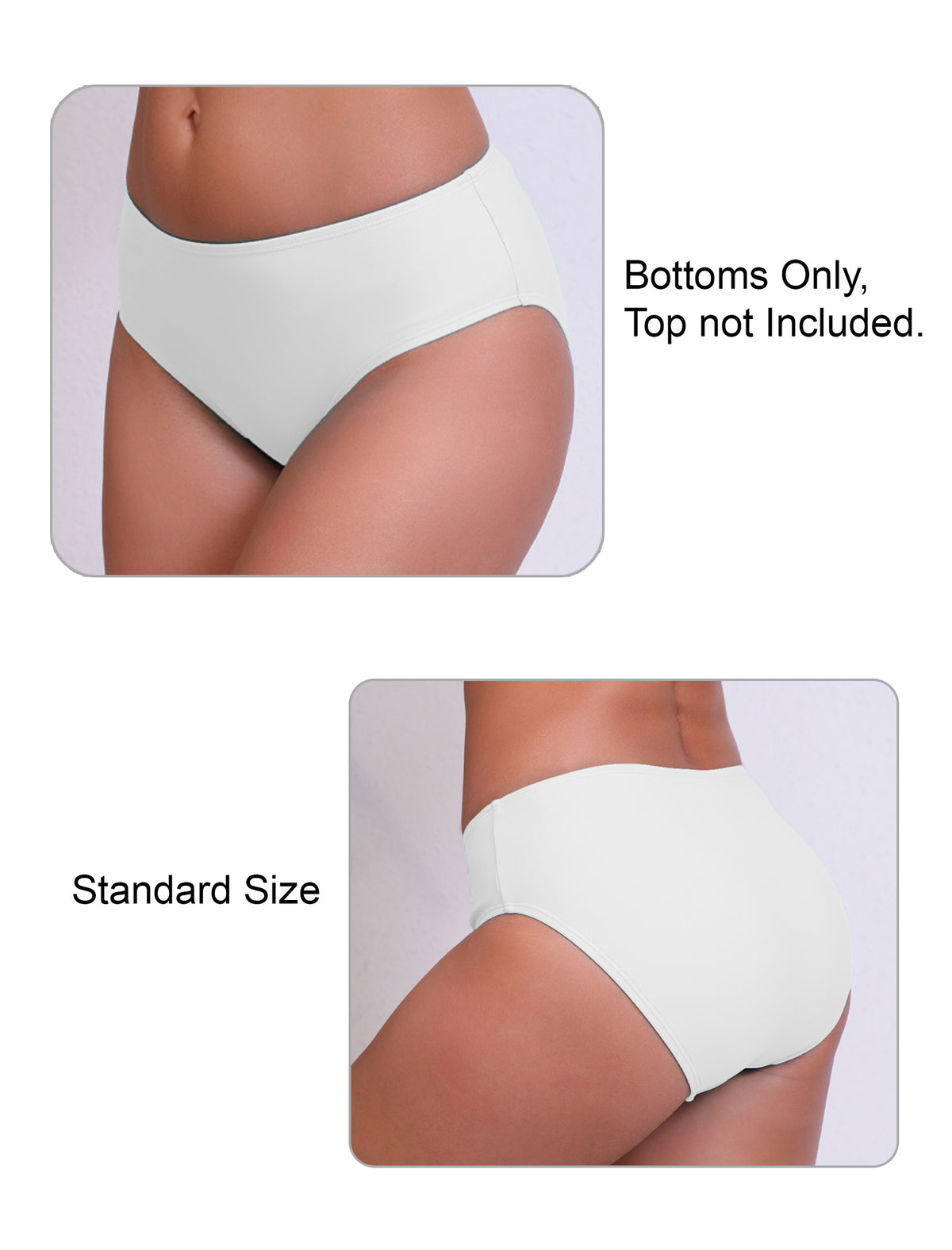 Tropic Whisper Mid Waisted Bikini Swim Bottms