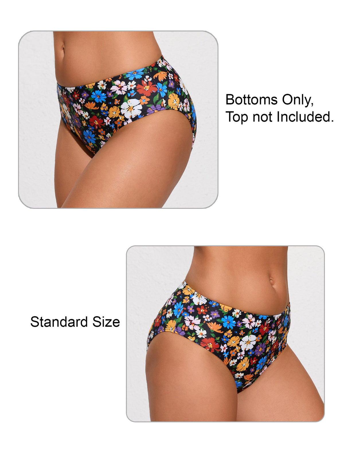 Tropic Whisper Mid Waisted Bikini Swim Bottms