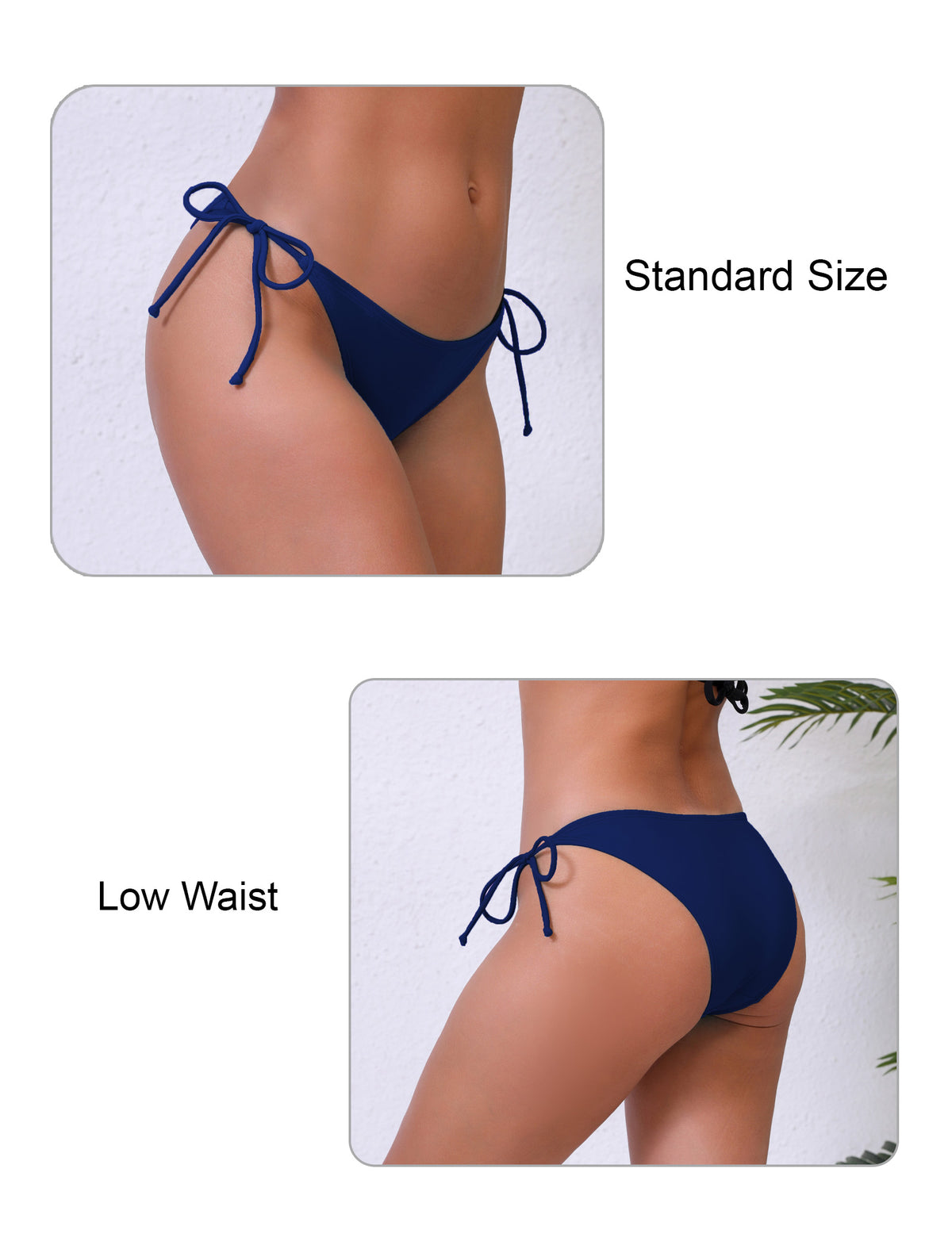 Dusk Wave Tie String Low Waisted Bikini Swim Bottoms