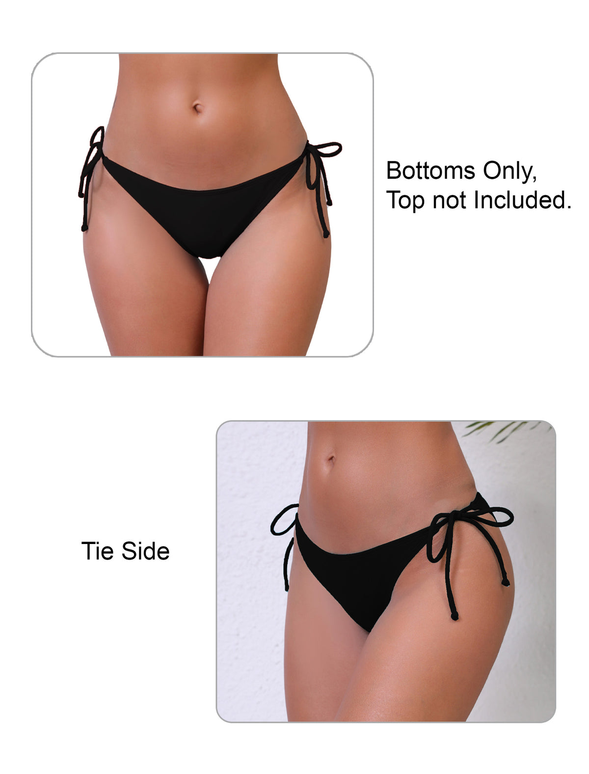 Dusk Wave Tie String Low Waisted Bikini Swim Bottoms