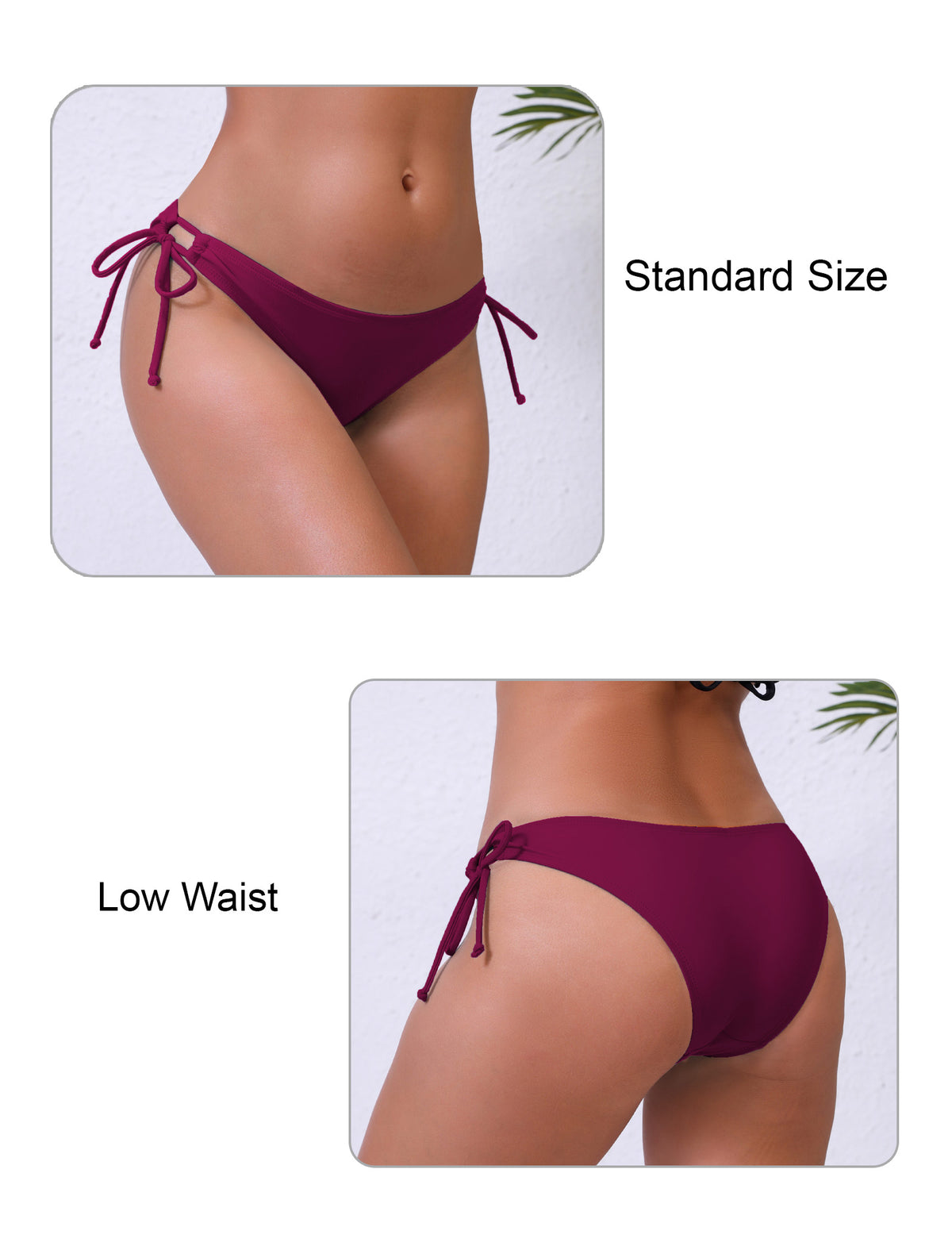 Sunlit Shore Tie String Low Waisted Bikini Swim Bottoms Only