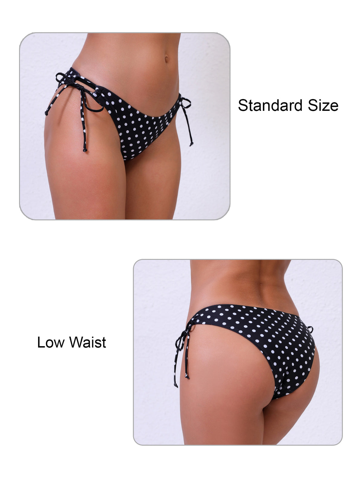 Sunlit Shore Tie String Low Waisted Bikini Swim Bottoms Only