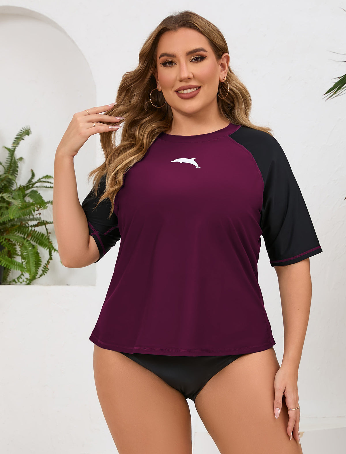 Summer Haze Plus Size Rash Guard Shirts