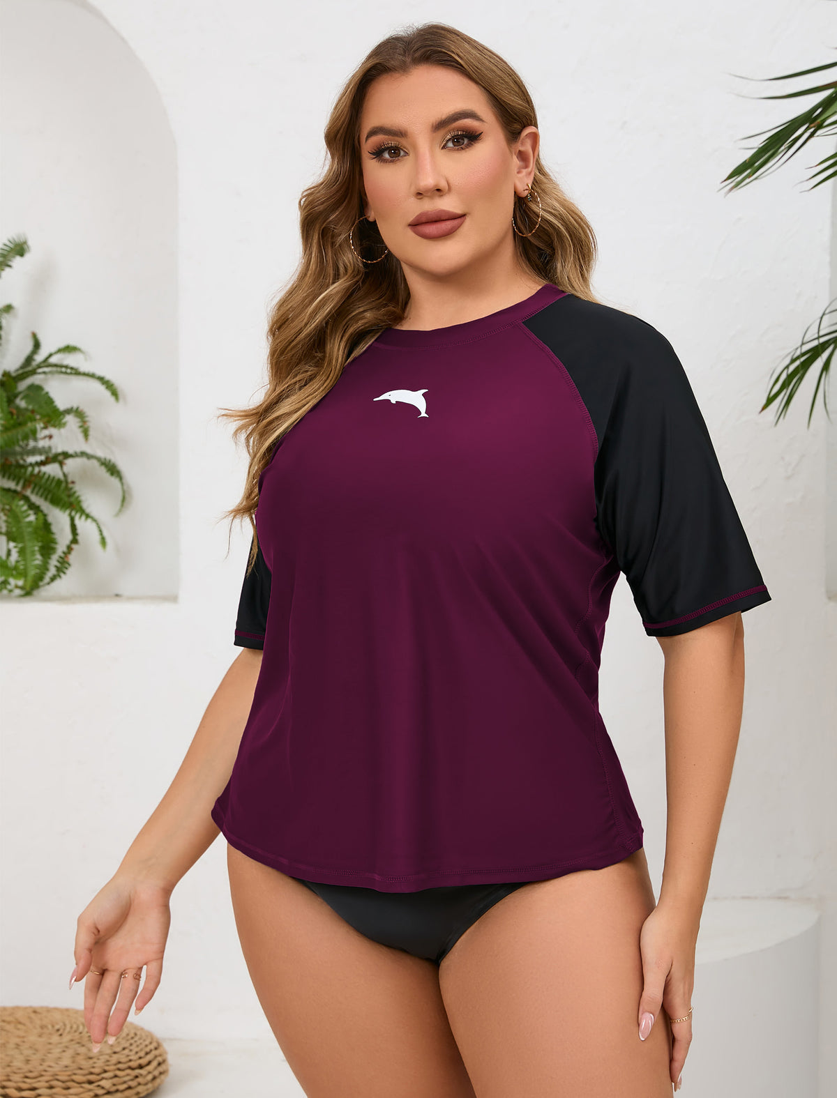 Summer Haze Plus Size Rash Guard Shirts
