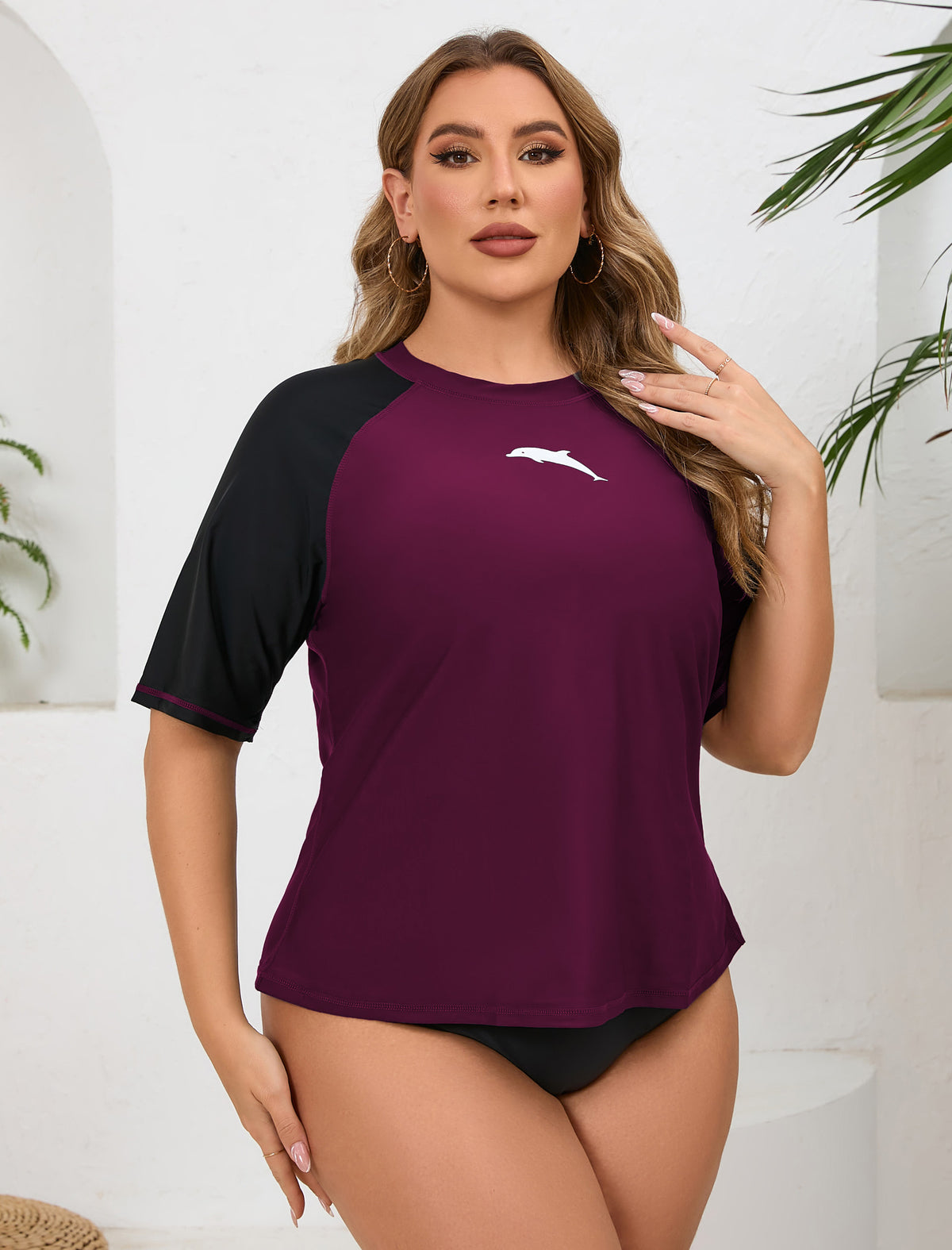 Summer Haze Plus Size Rash Guard Shirts