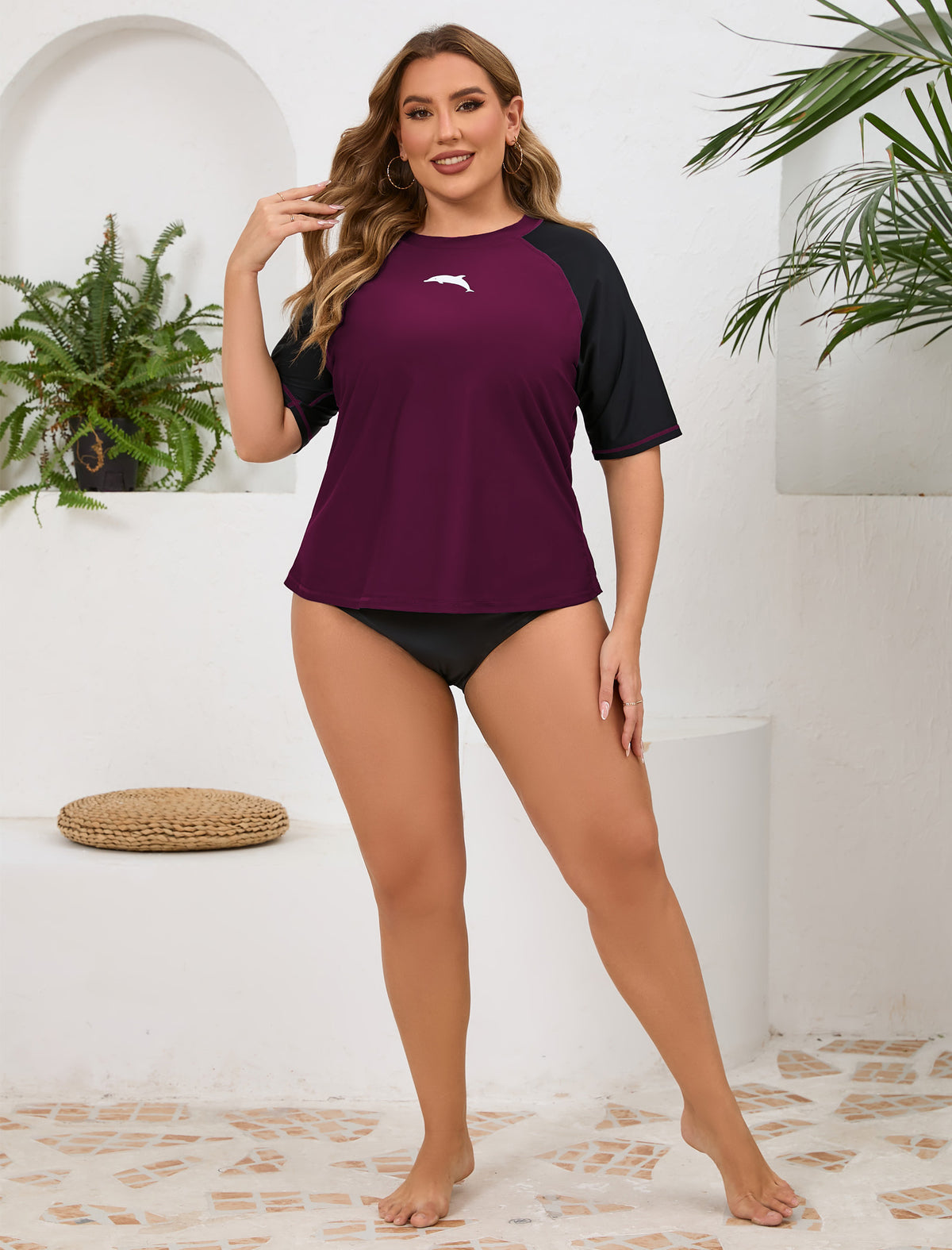 Summer Haze Plus Size Rash Guard Shirts