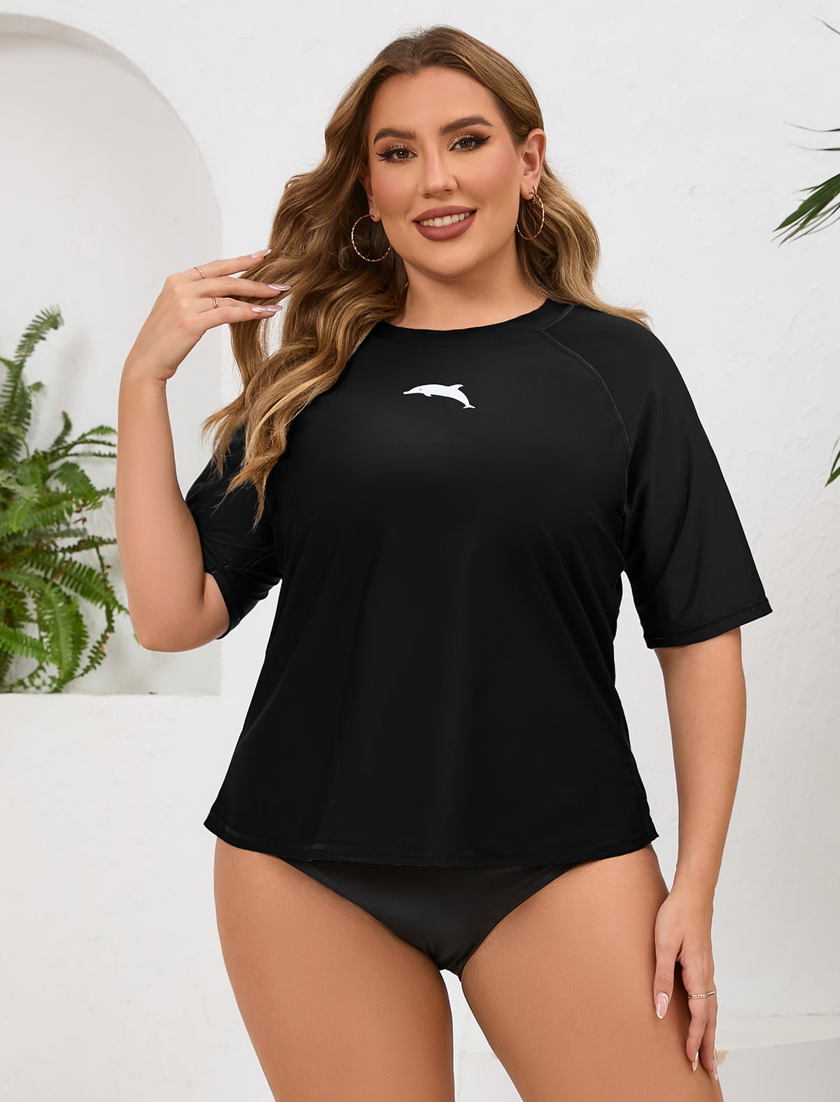 Summer Haze Plus Size Rash Guard Shirts