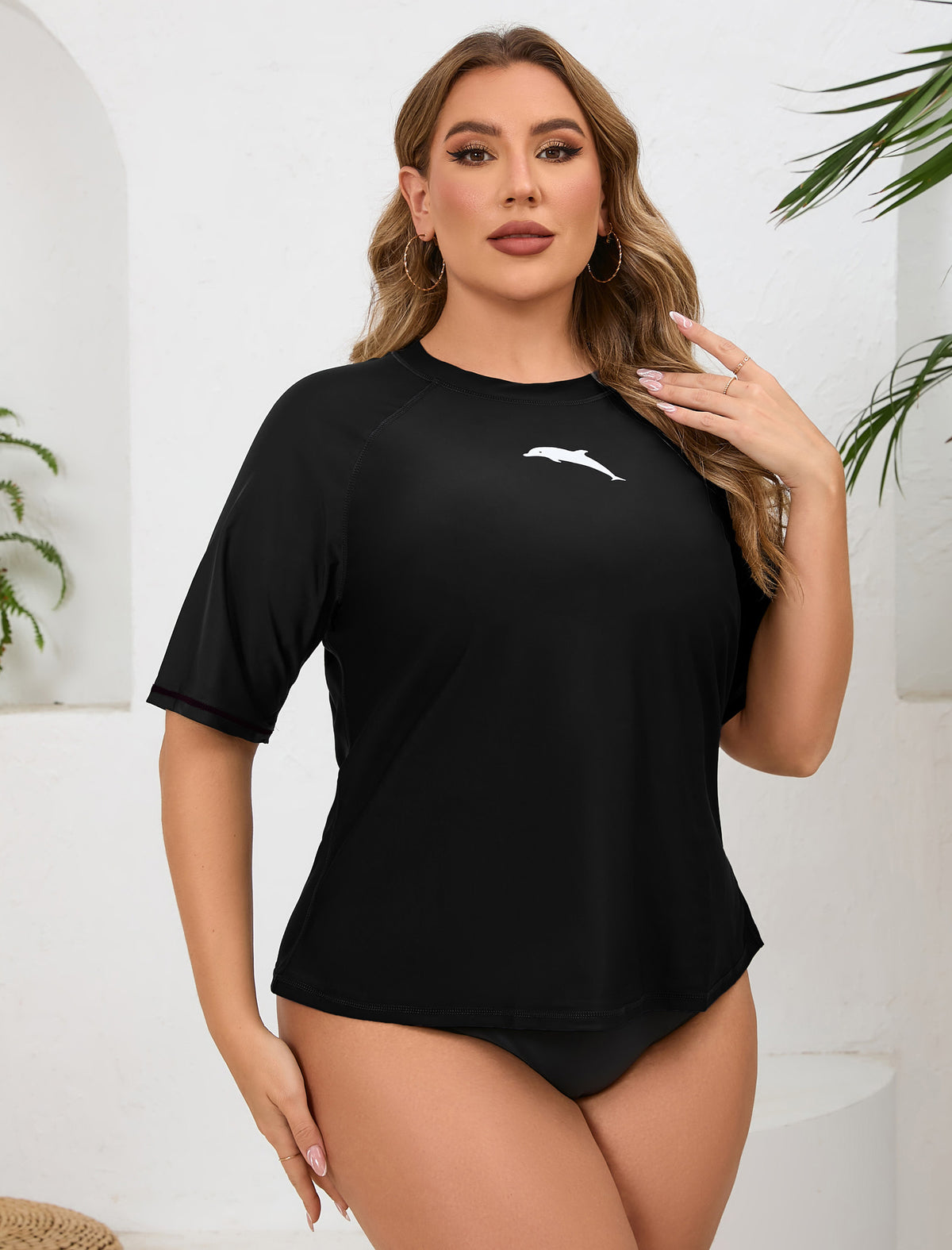Summer Haze Plus Size Rash Guard Shirts