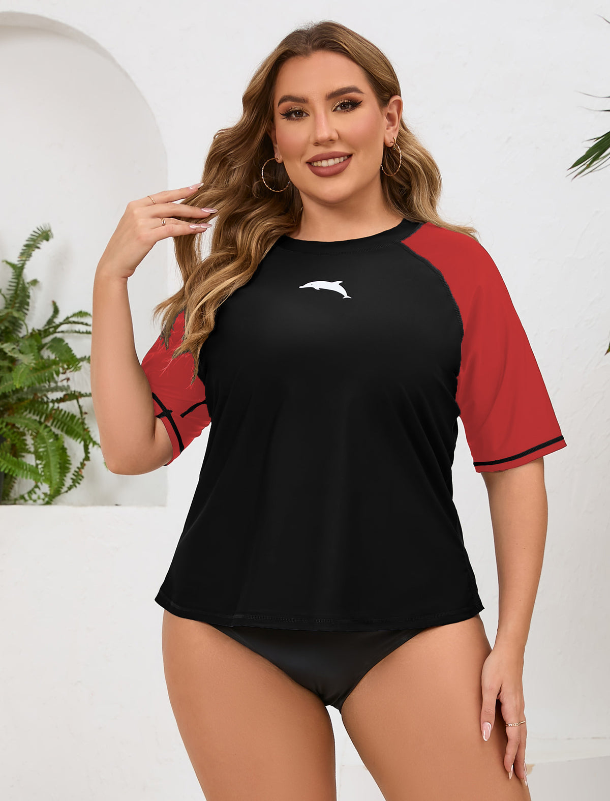Summer Haze Plus Size Rash Guard Shirts