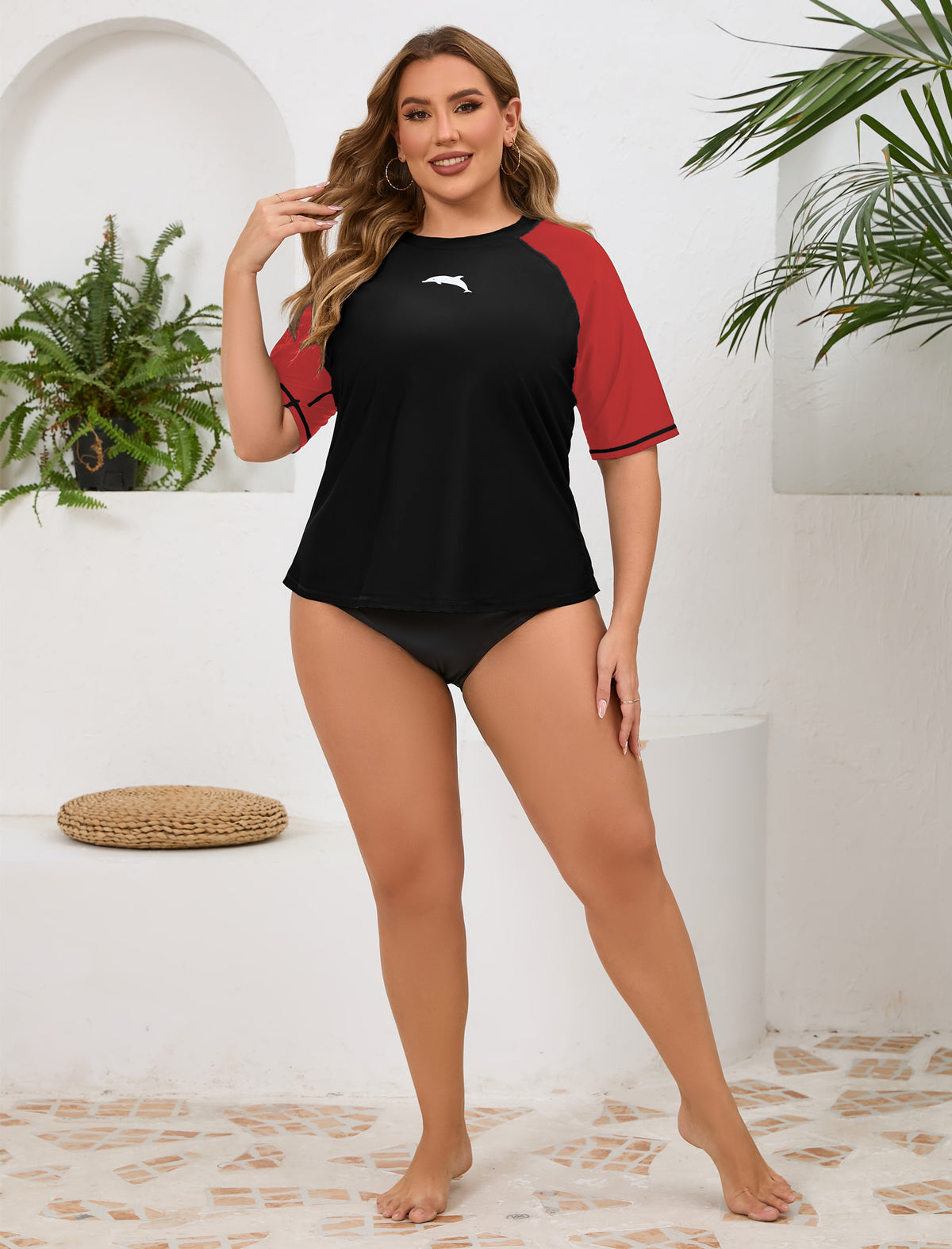 Summer Haze Plus Size Rash Guard Shirts
