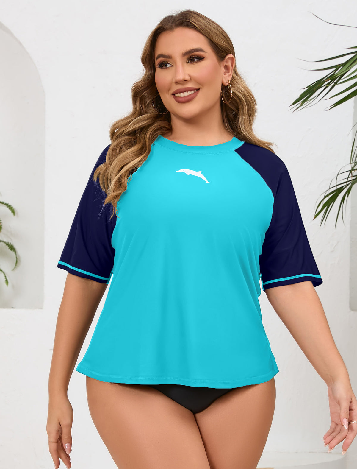 Summer Haze Plus Size Rash Guard Shirts