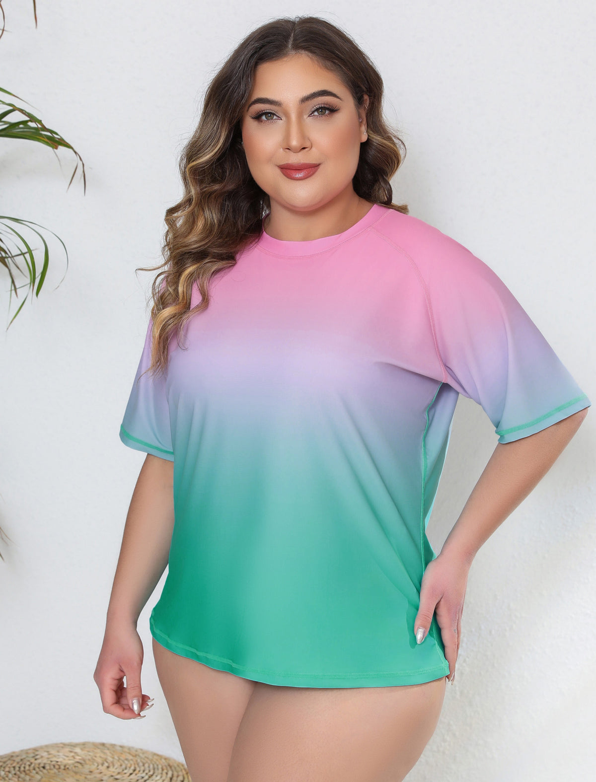 Summer Haze Curvy Rash Guard Shirts
