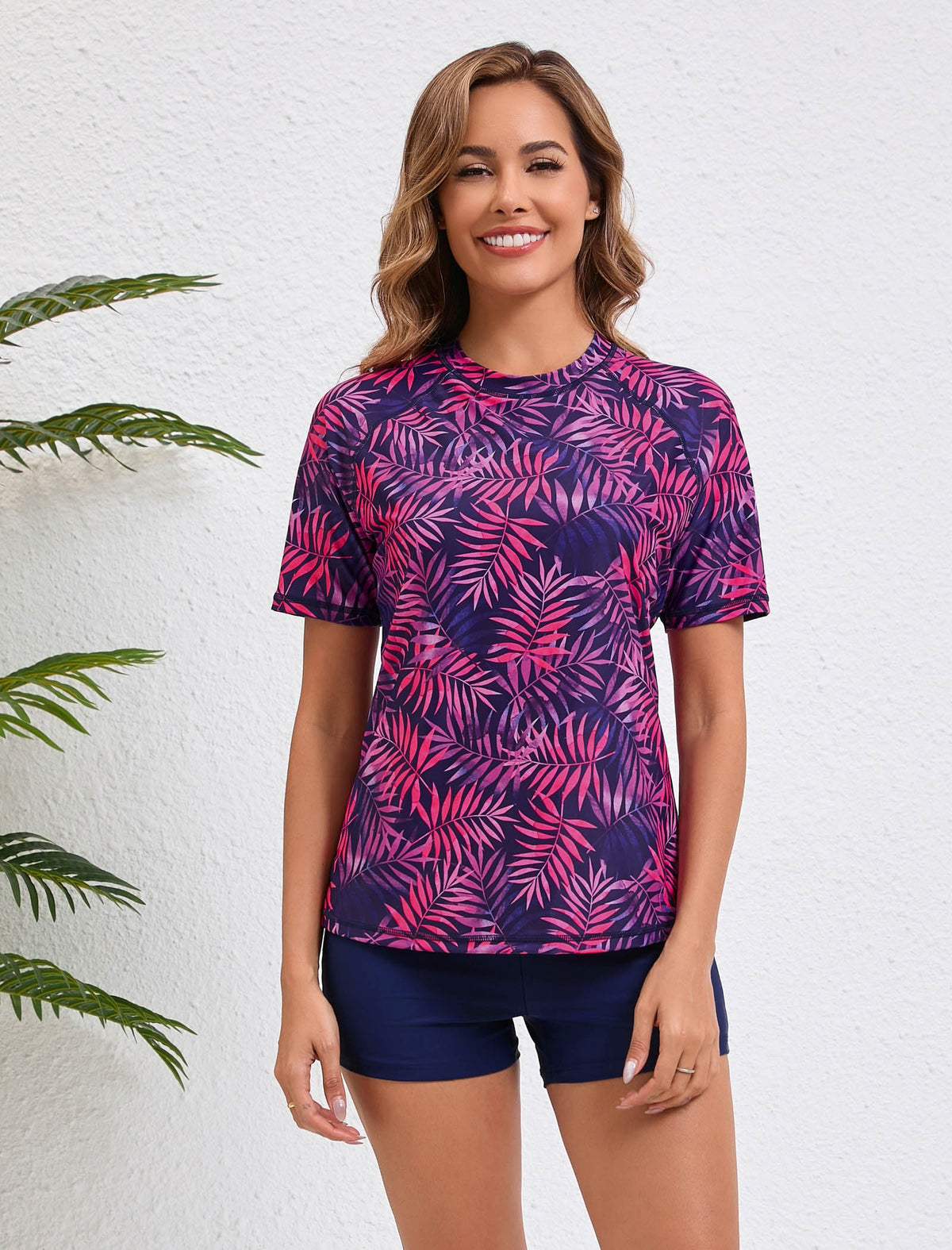 Coastal Breeze Two Piece Rash Guard Sets with Built in Bra