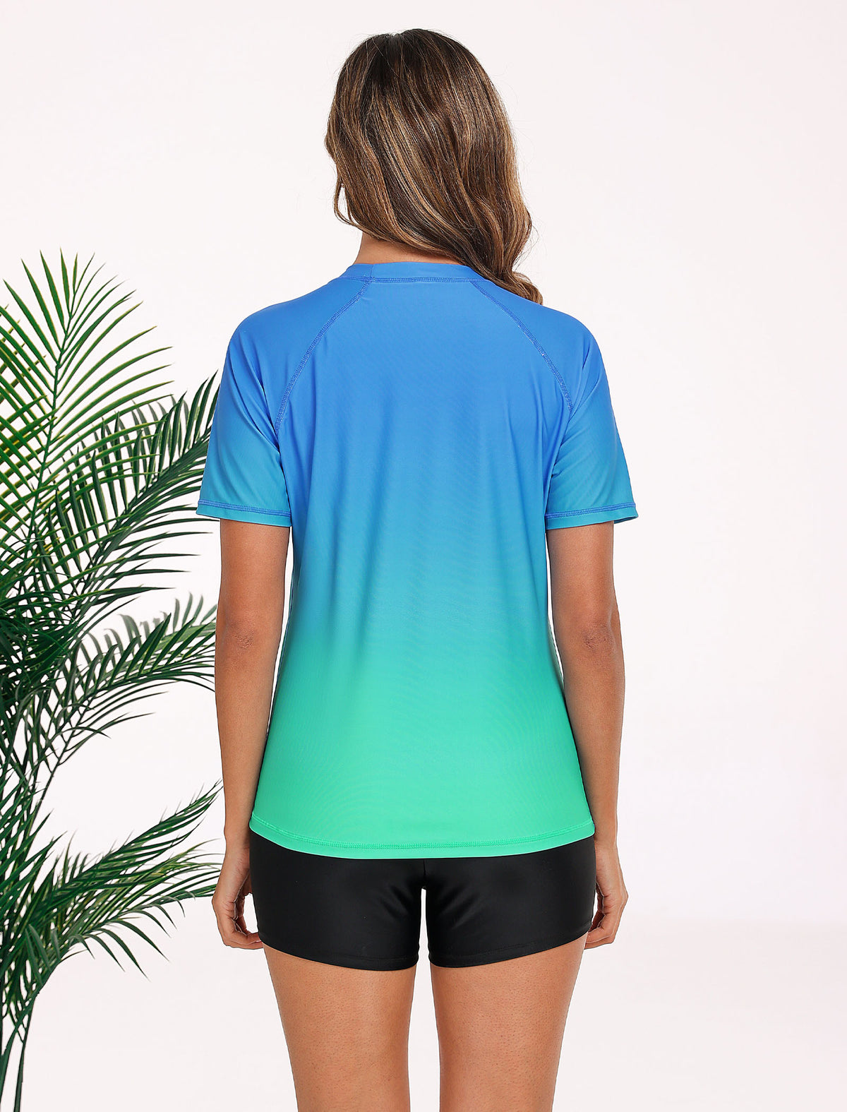 Coastal Breeze Two Piece Rash Guard Sets with Built in Bra