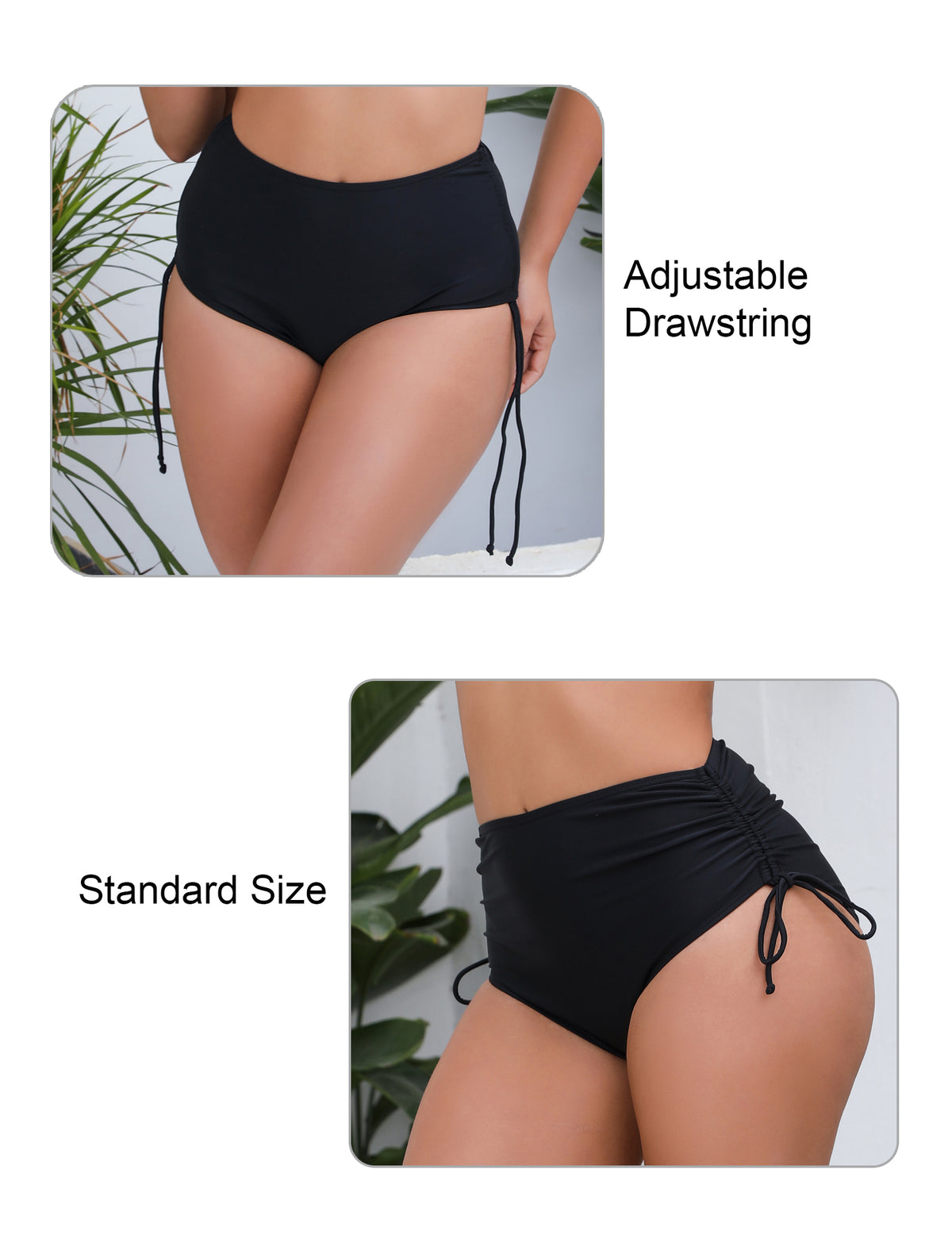 Seamless Days Drawstring High Waisted Swim Bottoms