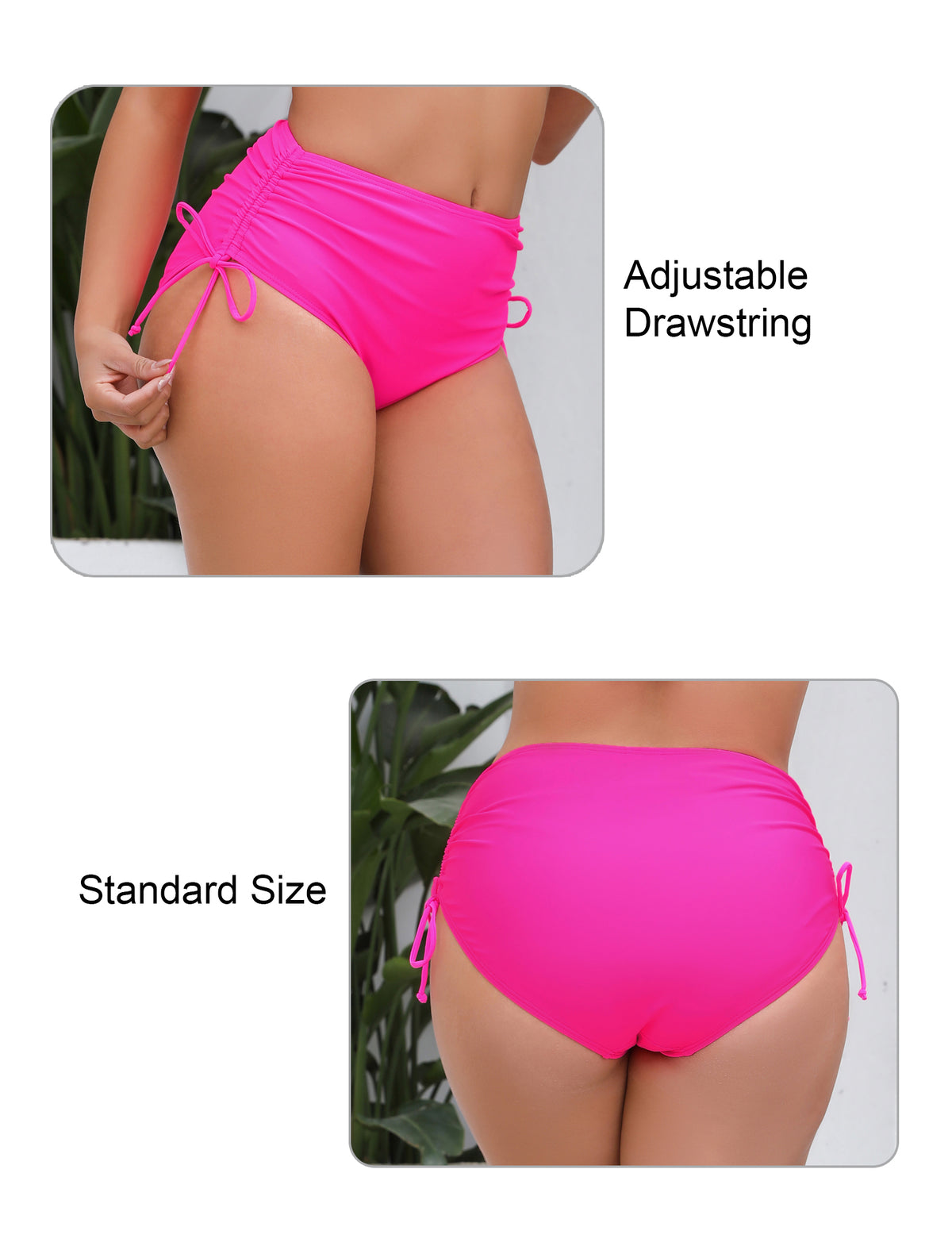 Seamless Days Drawstring High Waisted Swim Bottoms