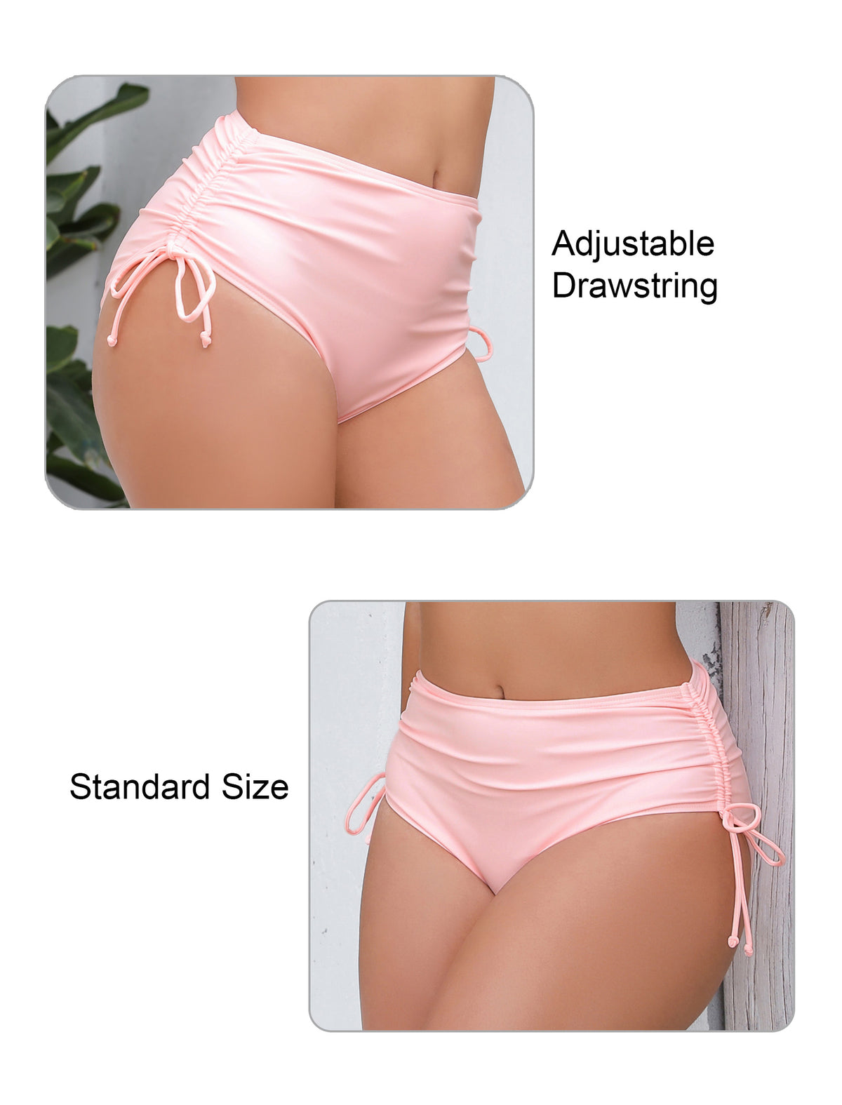 Seamless Days Drawstring High Waisted Swim Bottoms