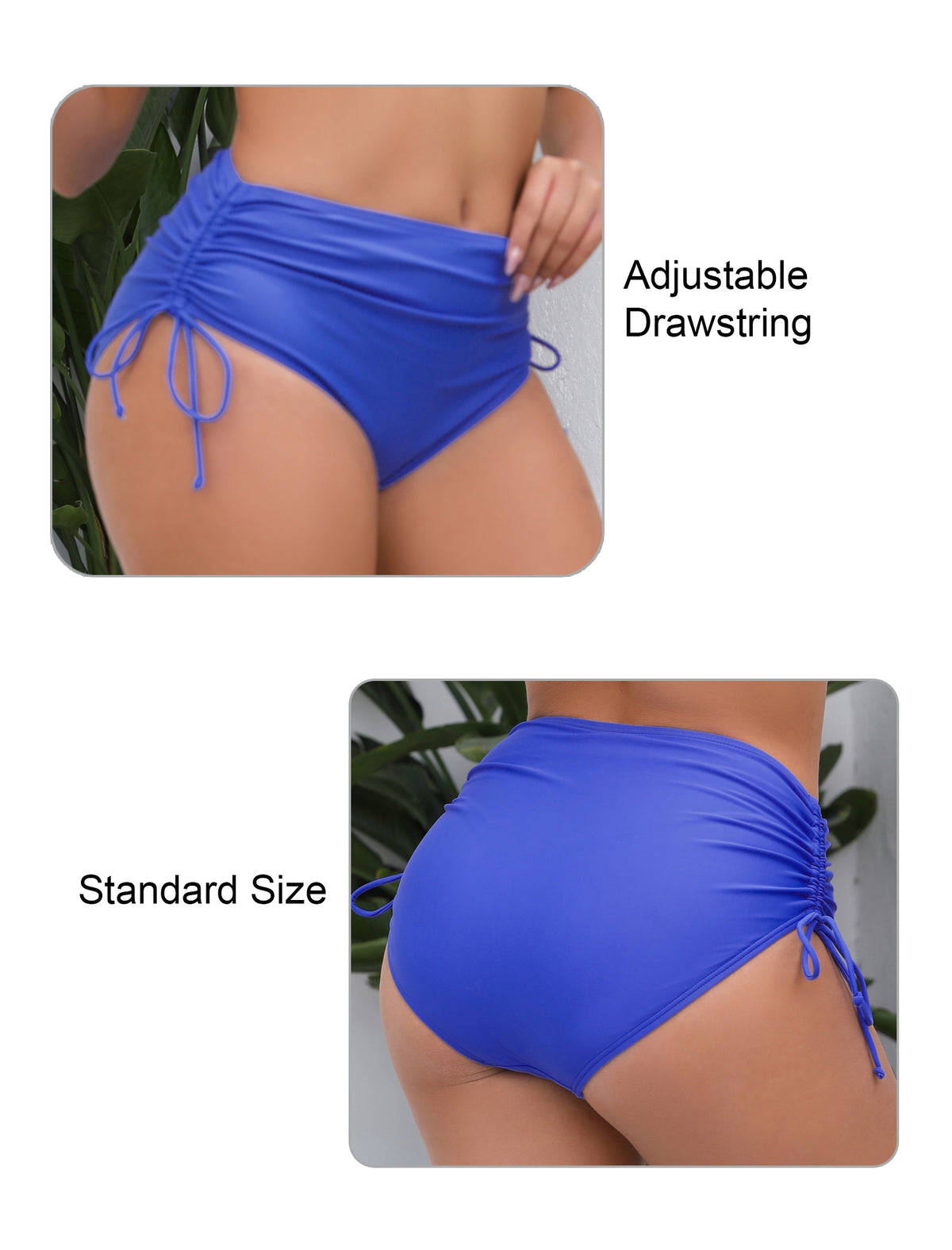 Seamless Days Drawstring High Waisted Swim Bottoms
