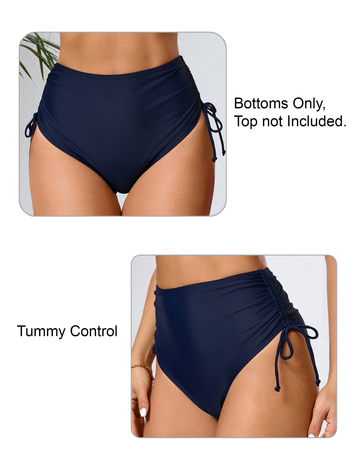 Seamless Days Drawstring High Waisted Swim Bottoms