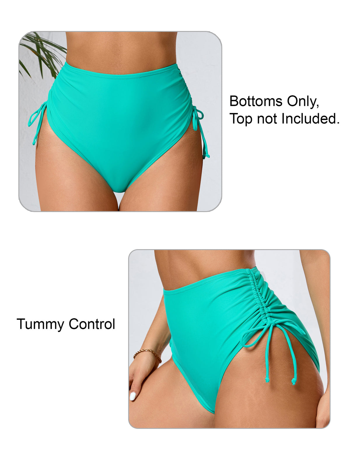 Seamless Days Drawstring High Waisted Swim Bottoms