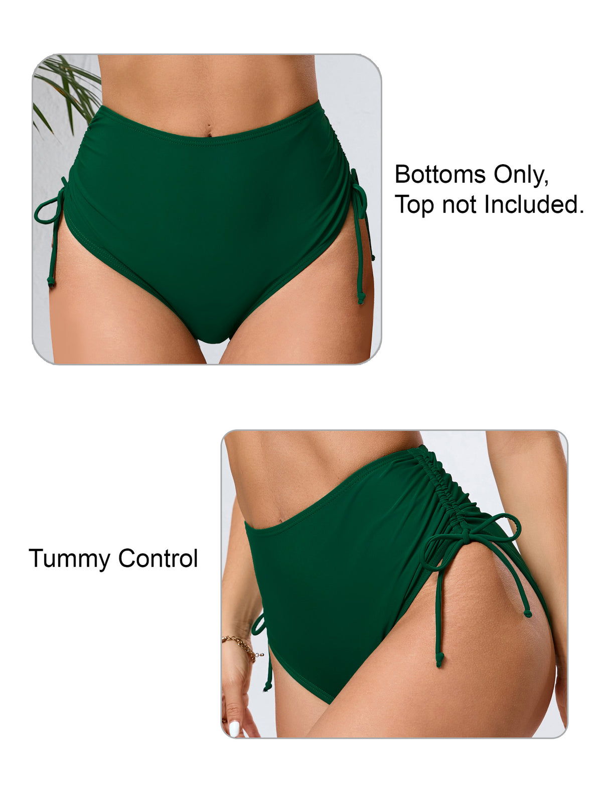 Seamless Days Drawstring High Waisted Swim Bottoms
