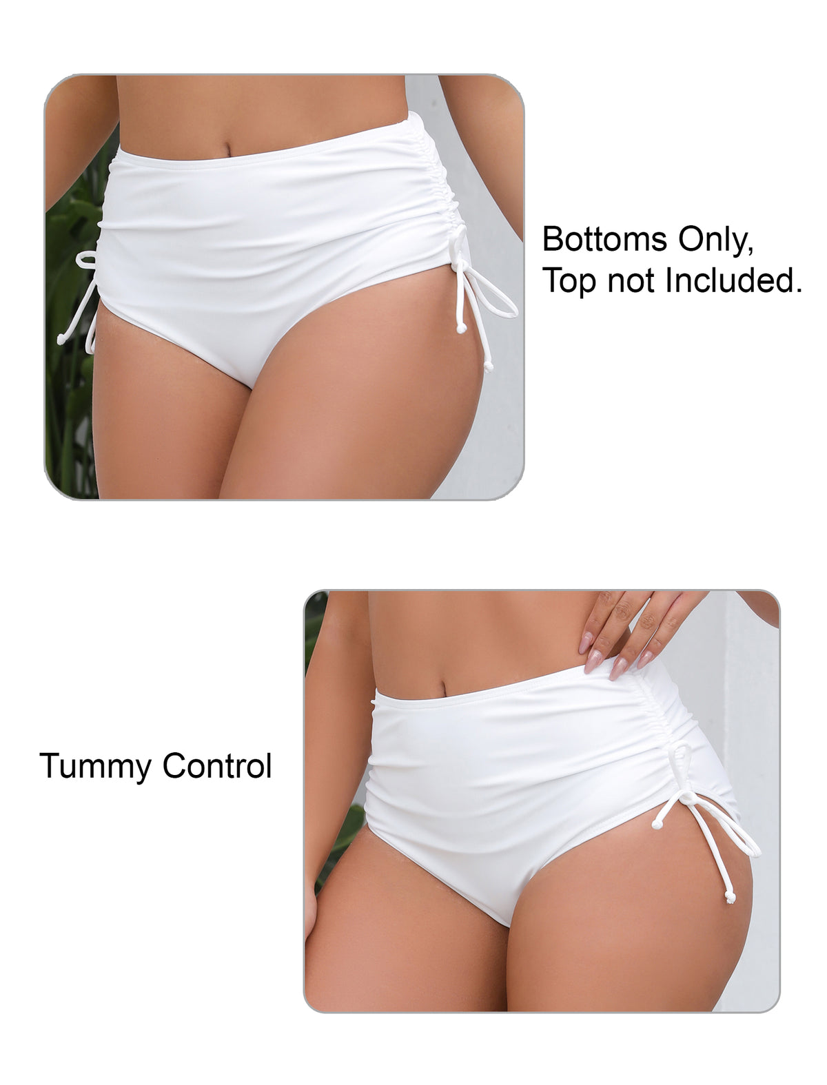 Seamless Days Drawstring High Waisted Swim Bottoms