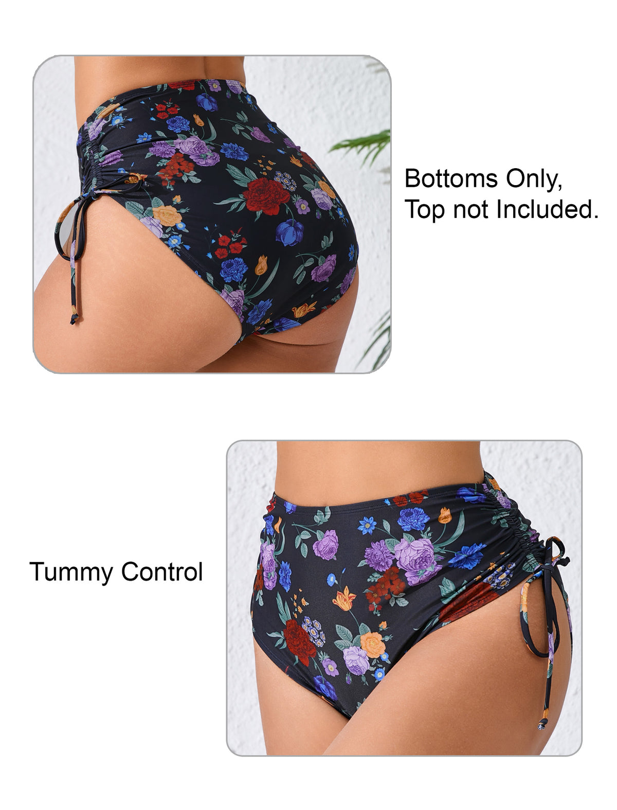 Seamless Days Drawstring High Waisted Swim Bottoms