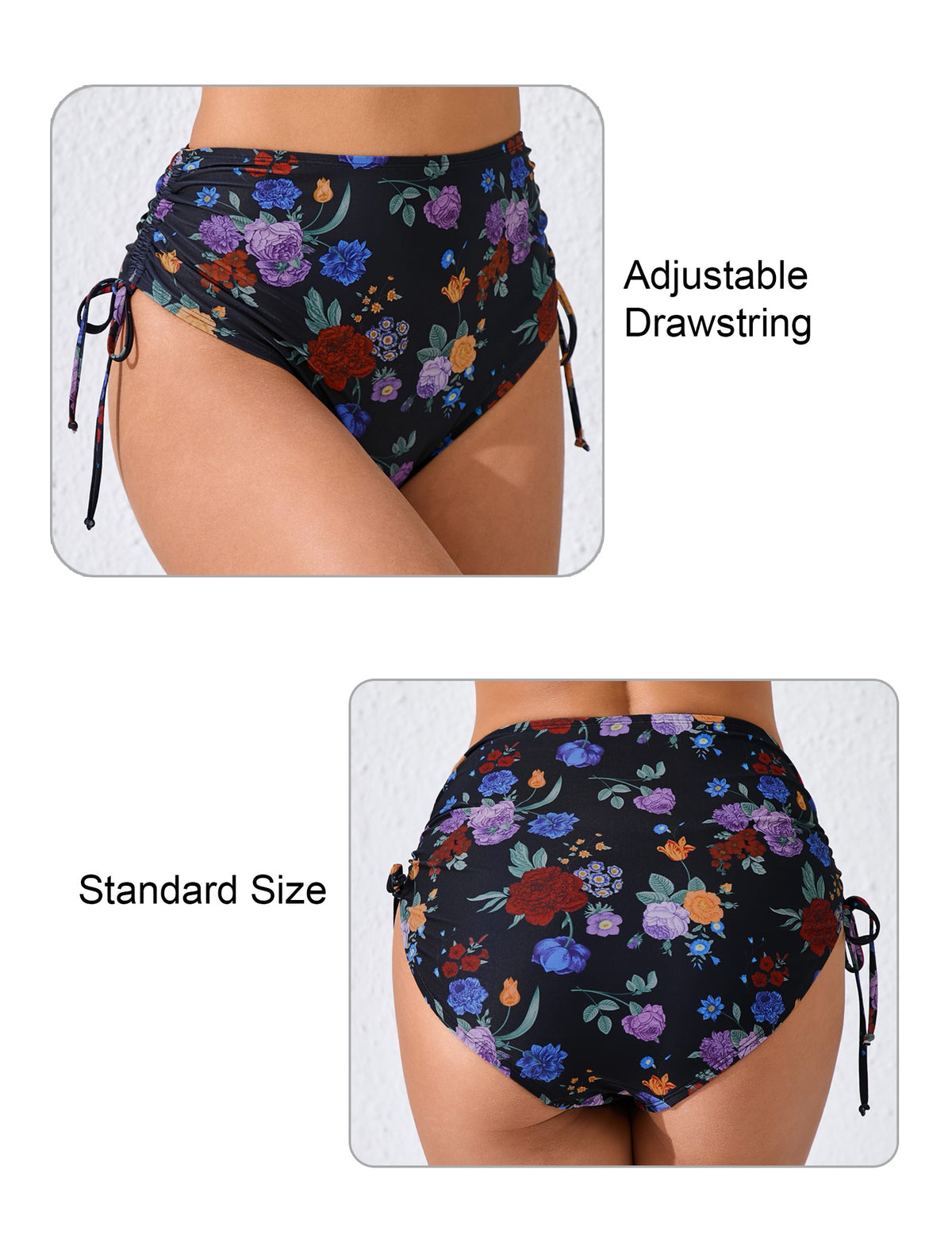 Seamless Days Drawstring High Waisted Swim Bottoms