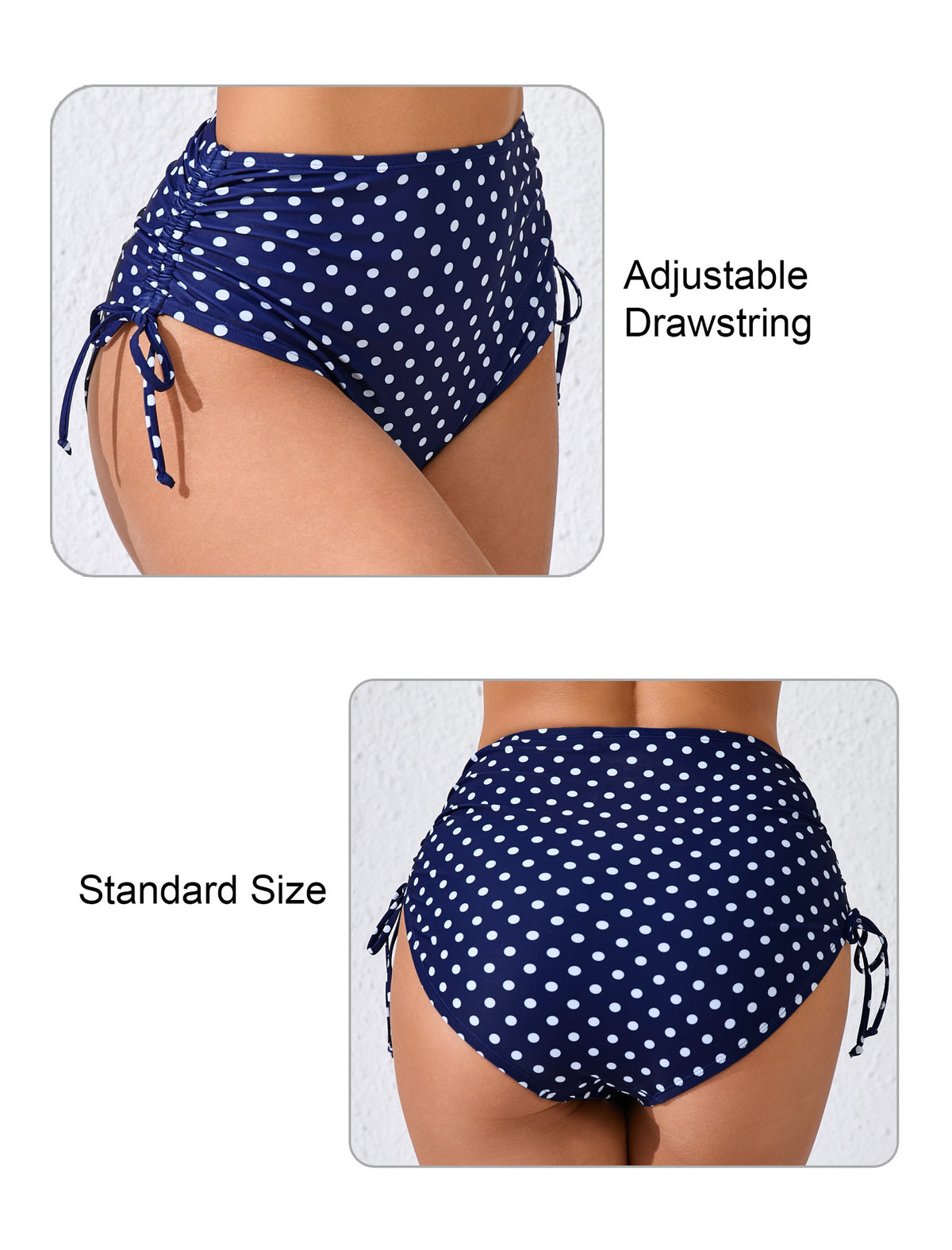 Seamless Days Drawstring High Waisted Swim Bottoms