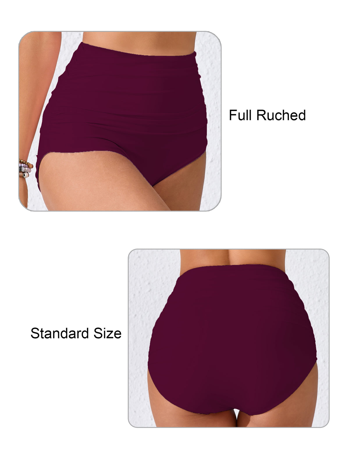 Effortless Shoreline High Waisted Ruched Bikini Swim Bottoms