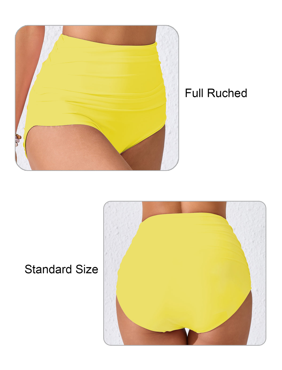 Effortless Shoreline High Waisted Ruched Bikini Swim Bottoms
