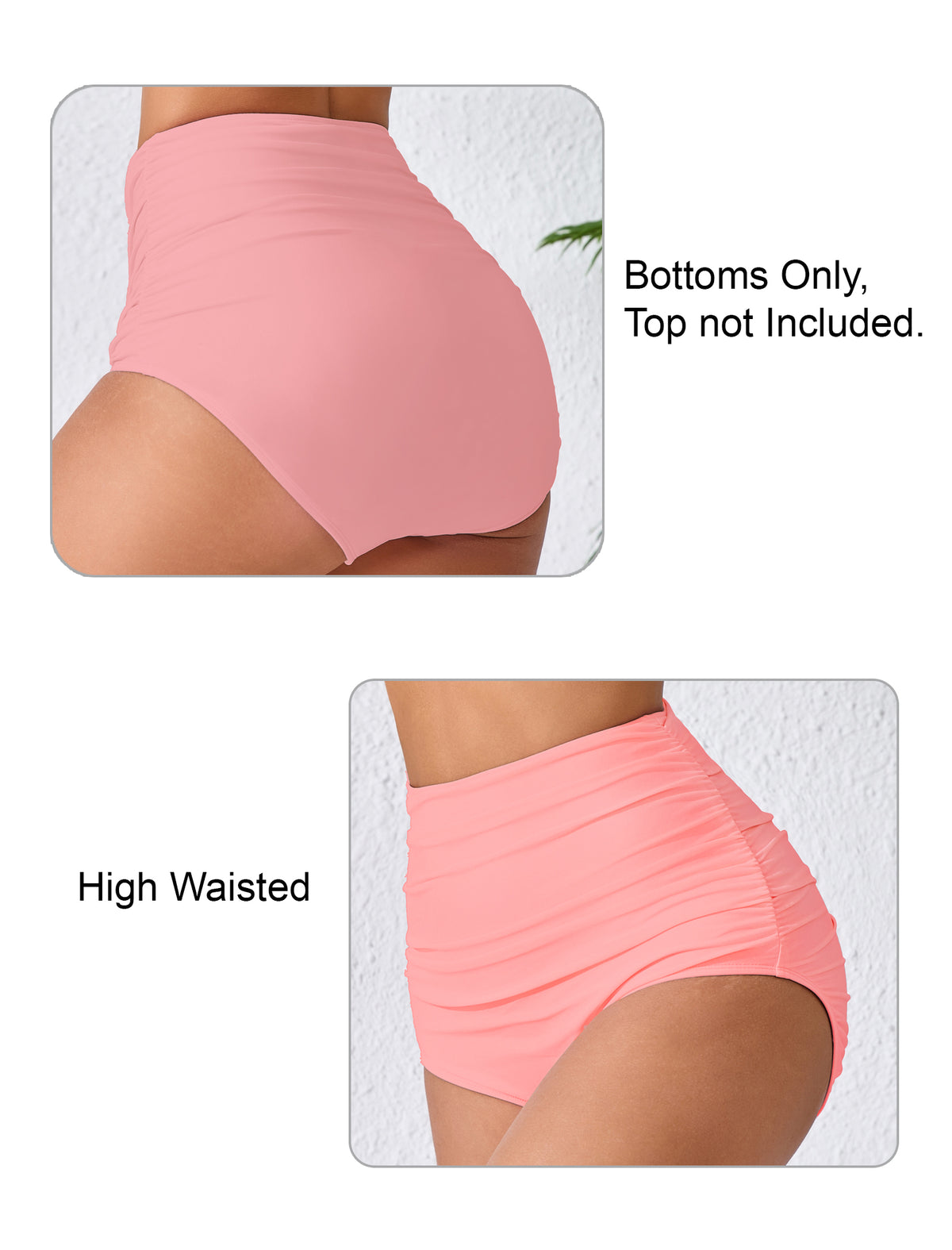 Effortless Shoreline High Waisted Ruched Bikini Swim Bottoms