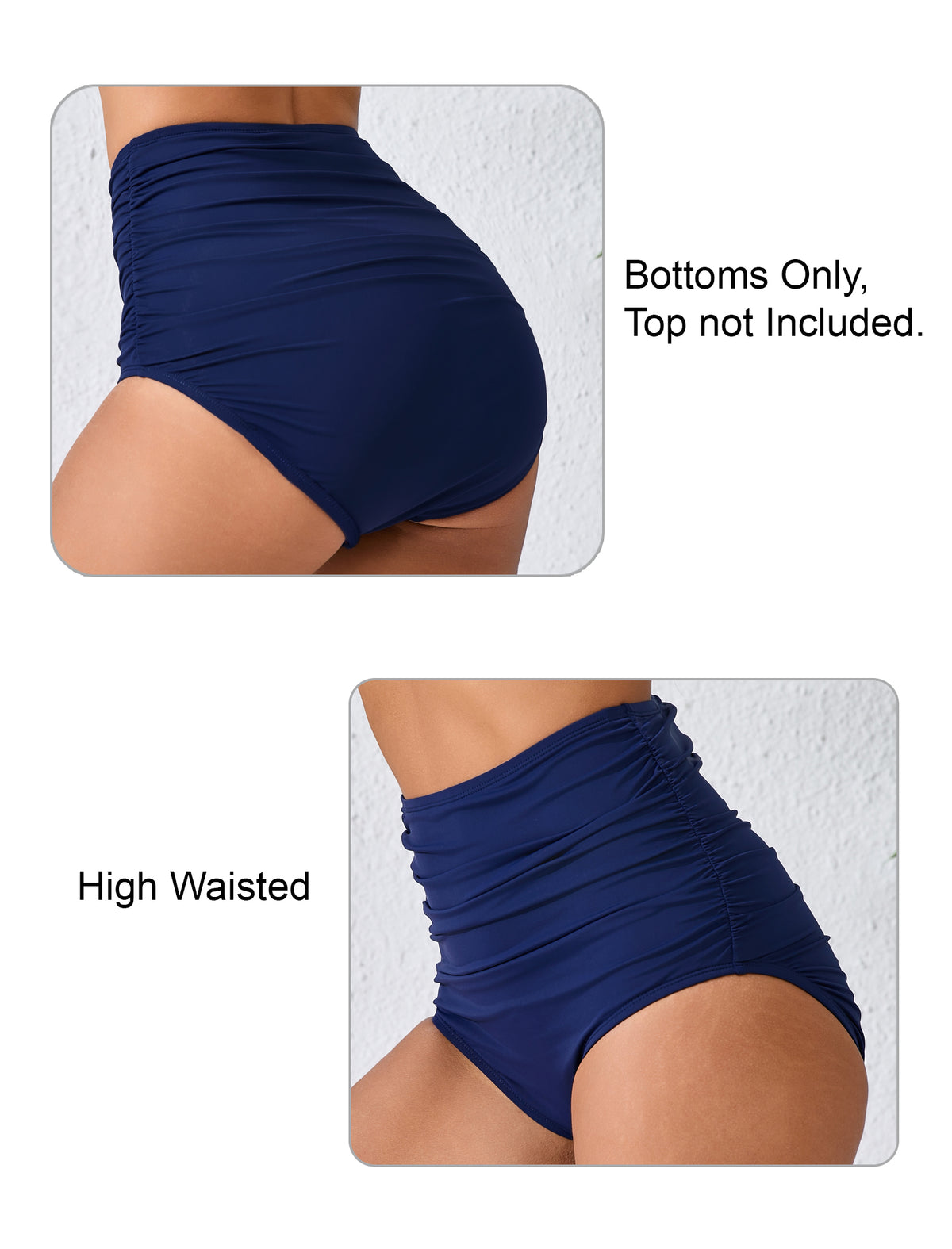 Effortless Shoreline High Waisted Ruched Bikini Swim Bottoms